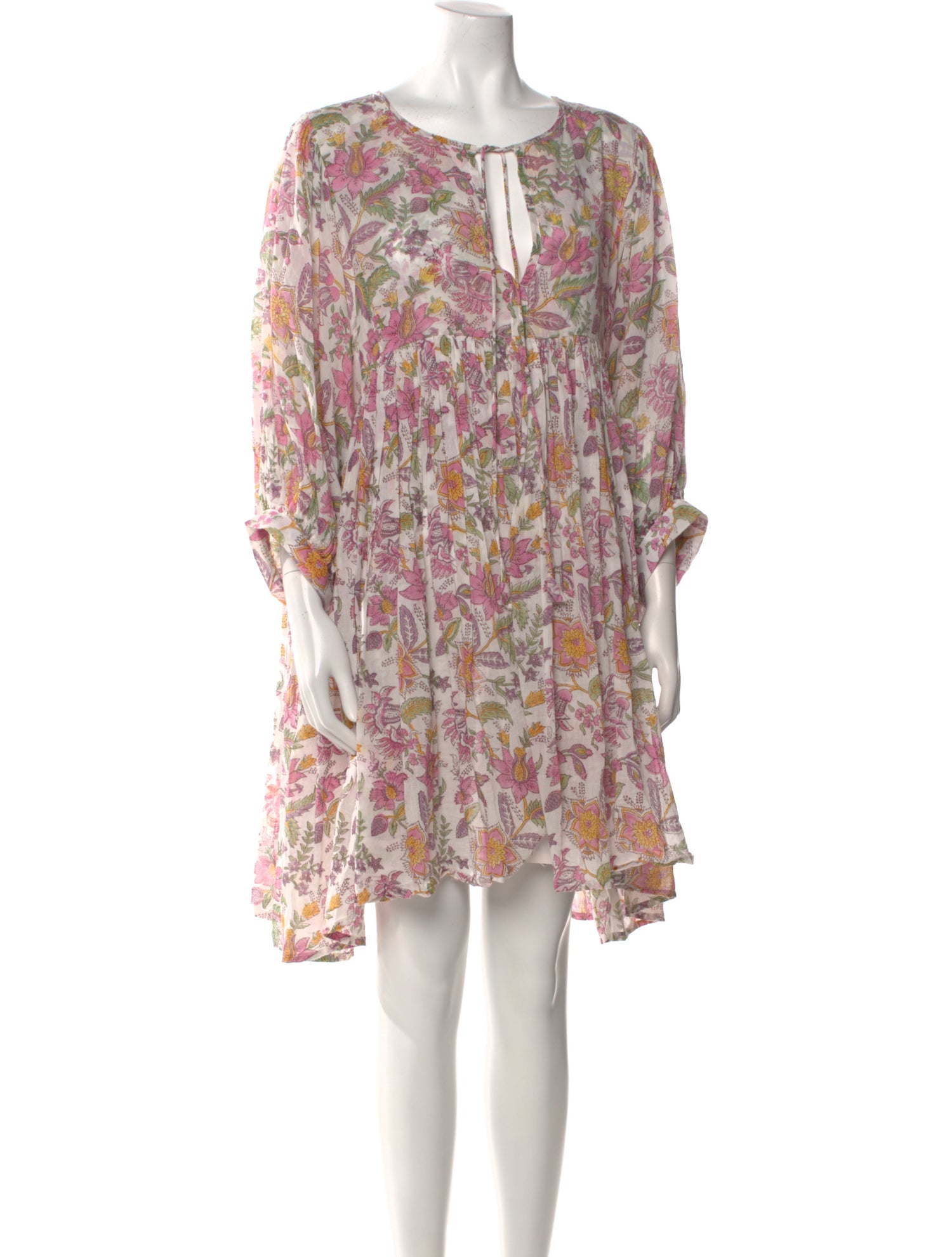 Daughters of India Floral Print Mini Dress