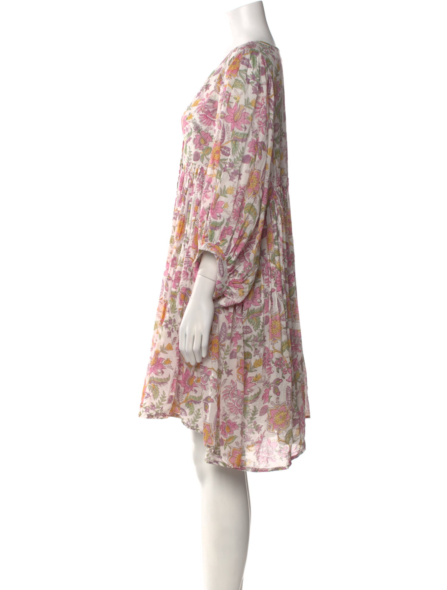 Daughters of India Floral Print Mini Dress