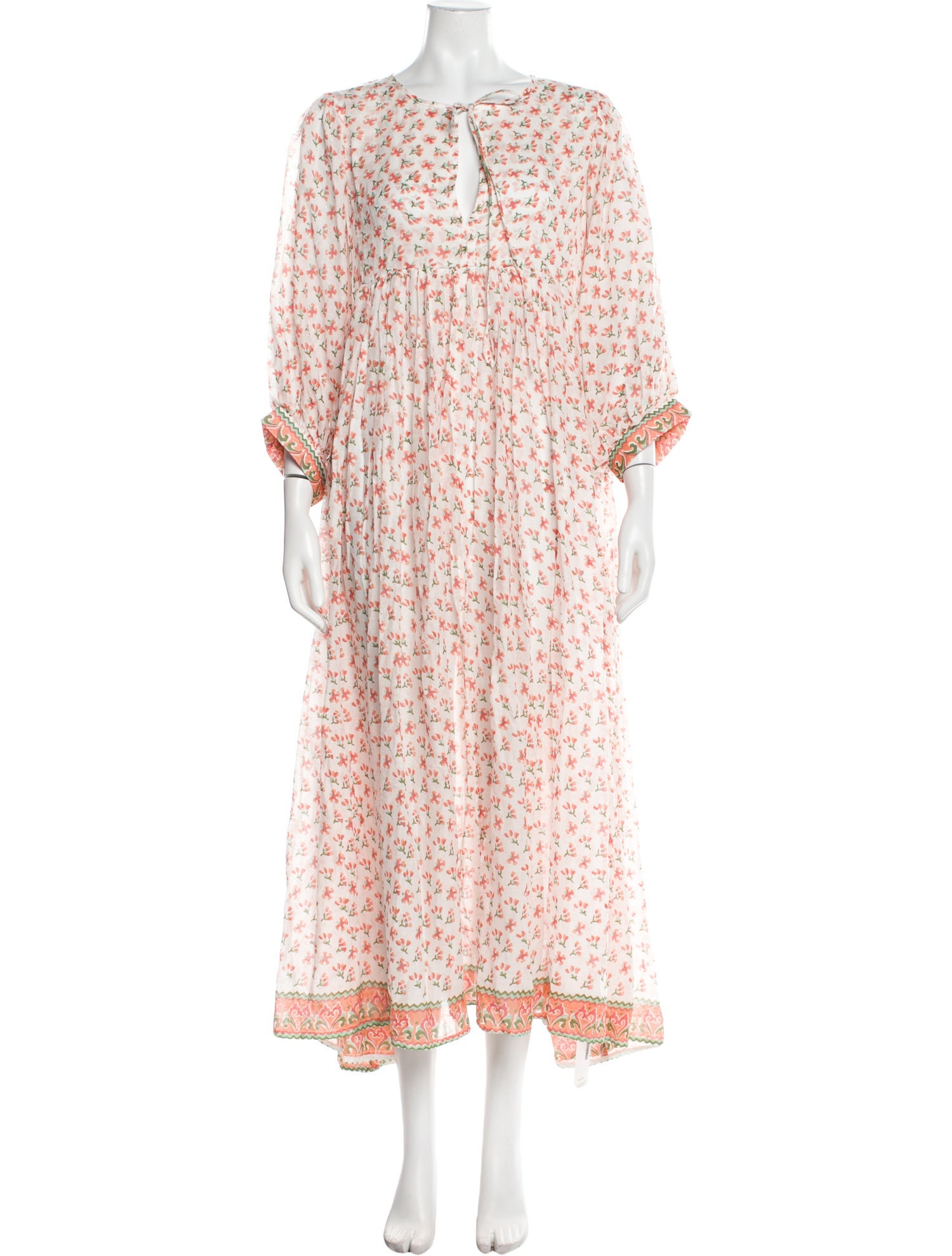 Daughters of India Floral Print Long Dress w/ Tags