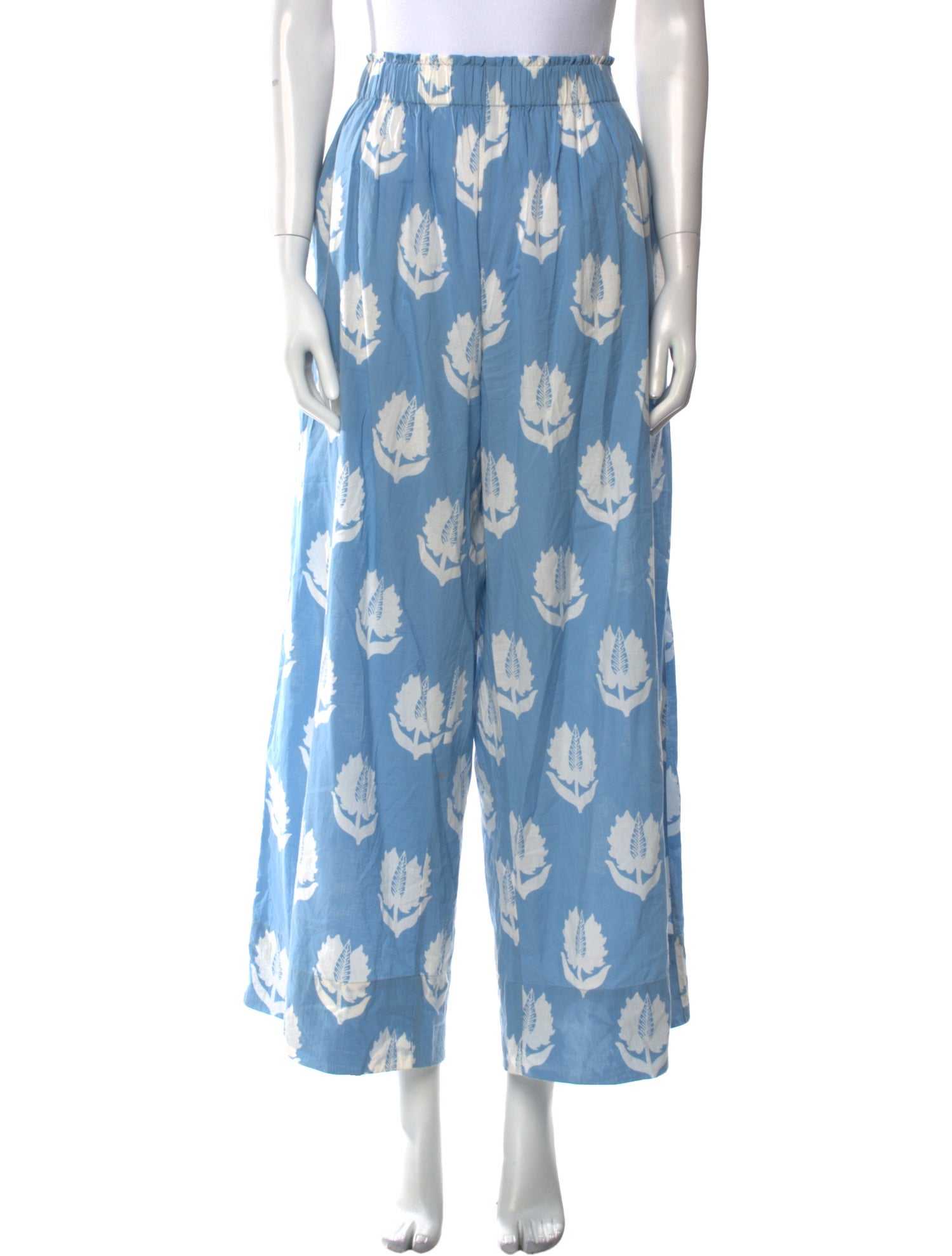 Daughters of India Floral Print Wide Leg Pants