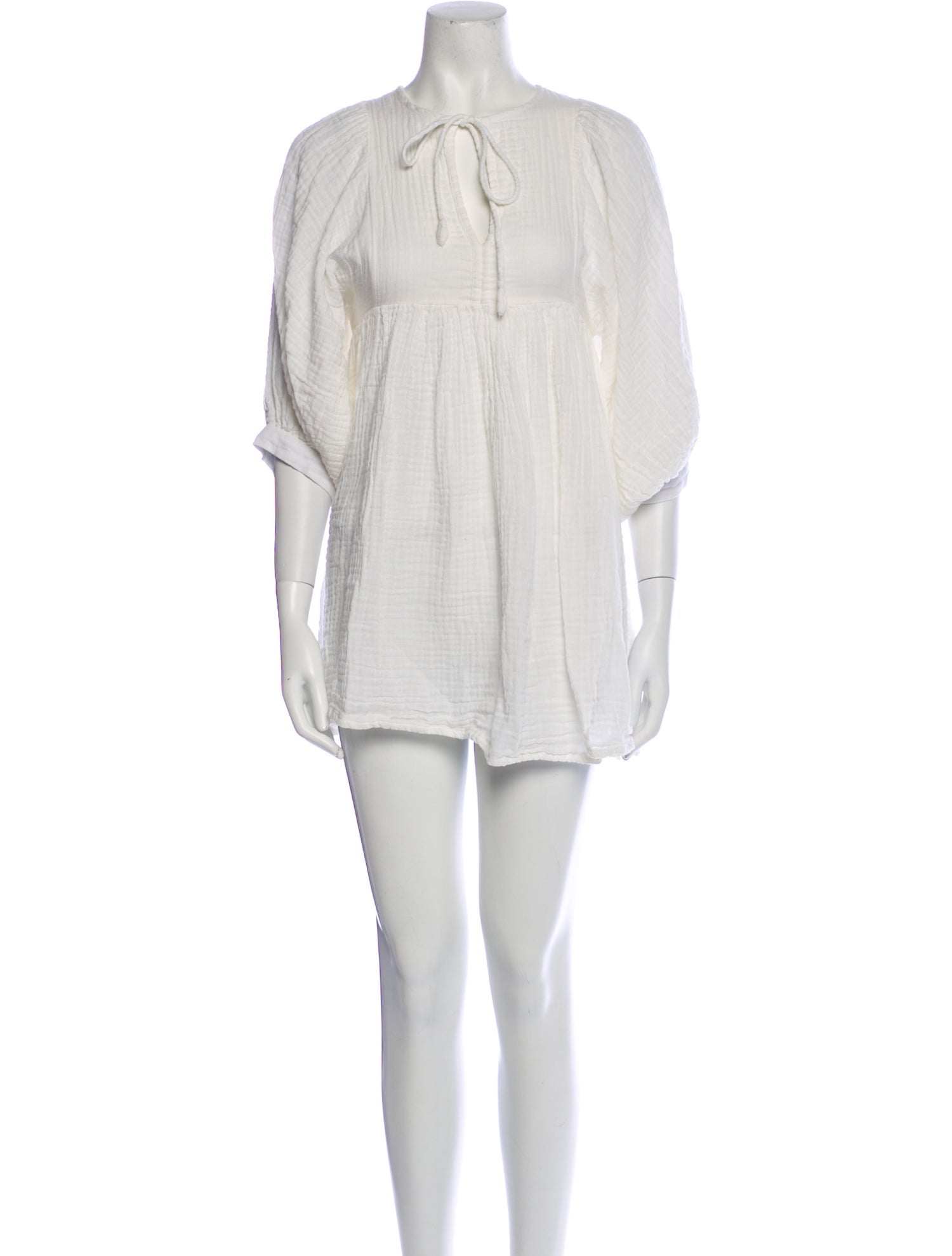 Daughters of India Tie Neck Mini Dress