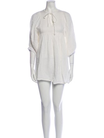 Daughters of India Tie Neck Mini Dress