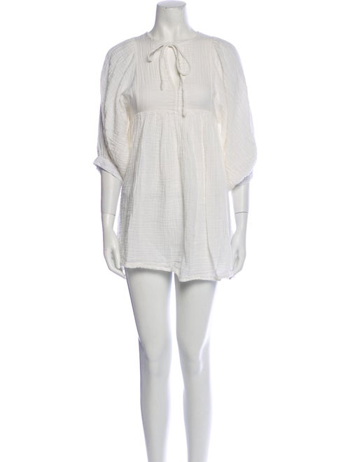 Daughters of India Tie Neck Mini Dress