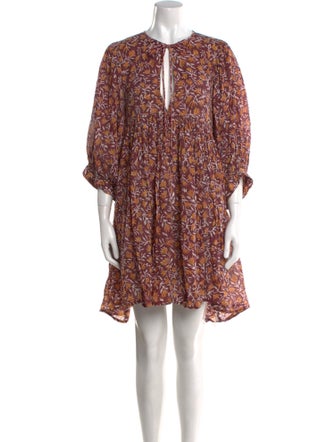 Daughters of India Floral Print Mini Dress