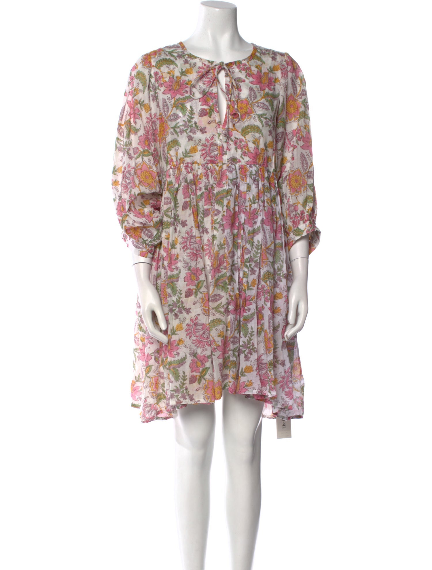 Daughters of India Floral Print Knee-Length Dress