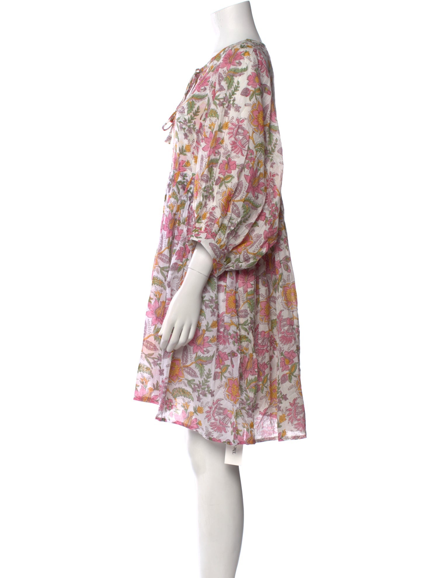 Daughters of India Floral Print Knee-Length Dress