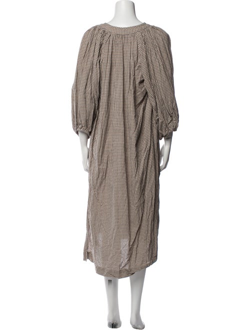 Daughters of India Plaid Print Midi Length Dress