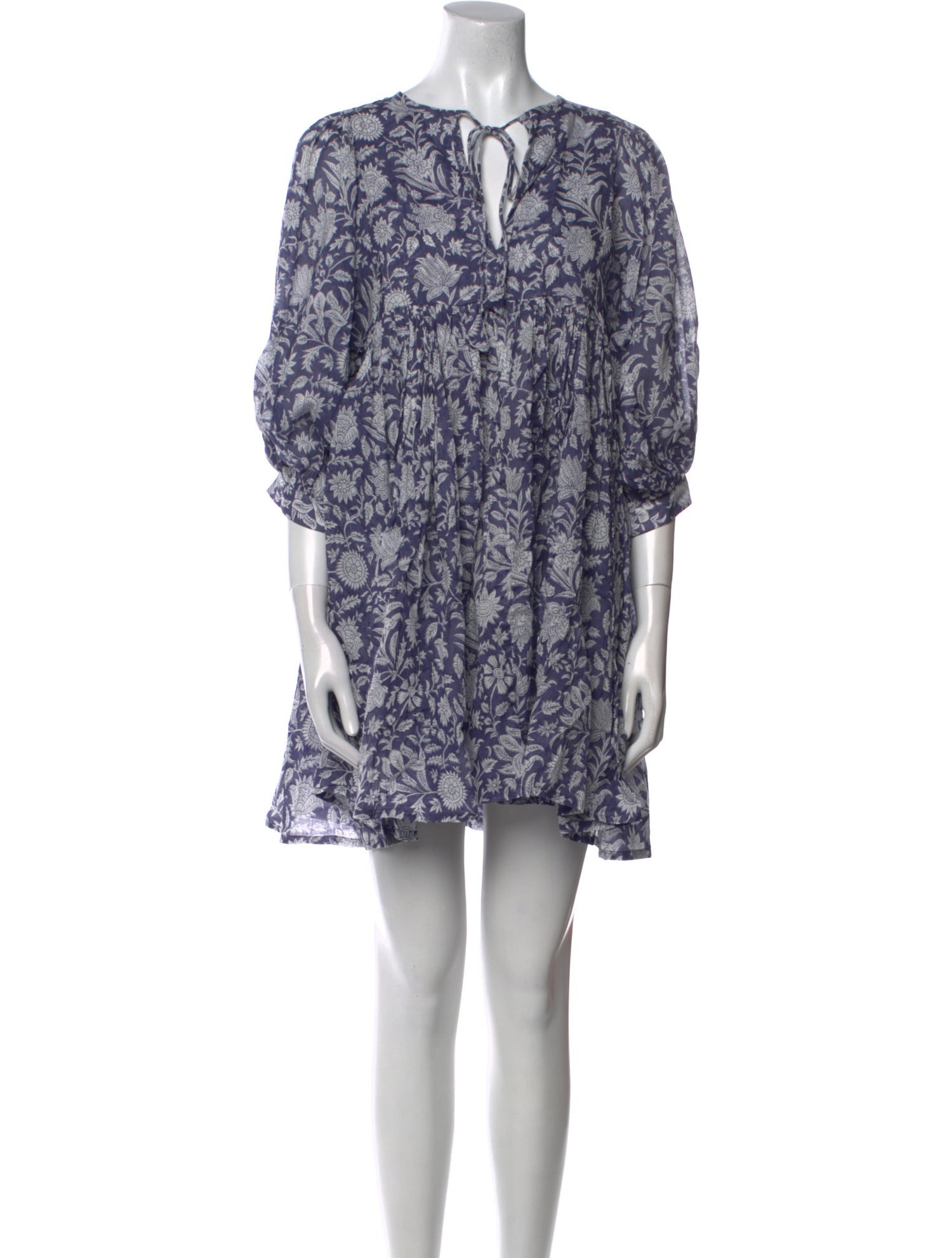 Daughters of India Floral Print Mini Dress