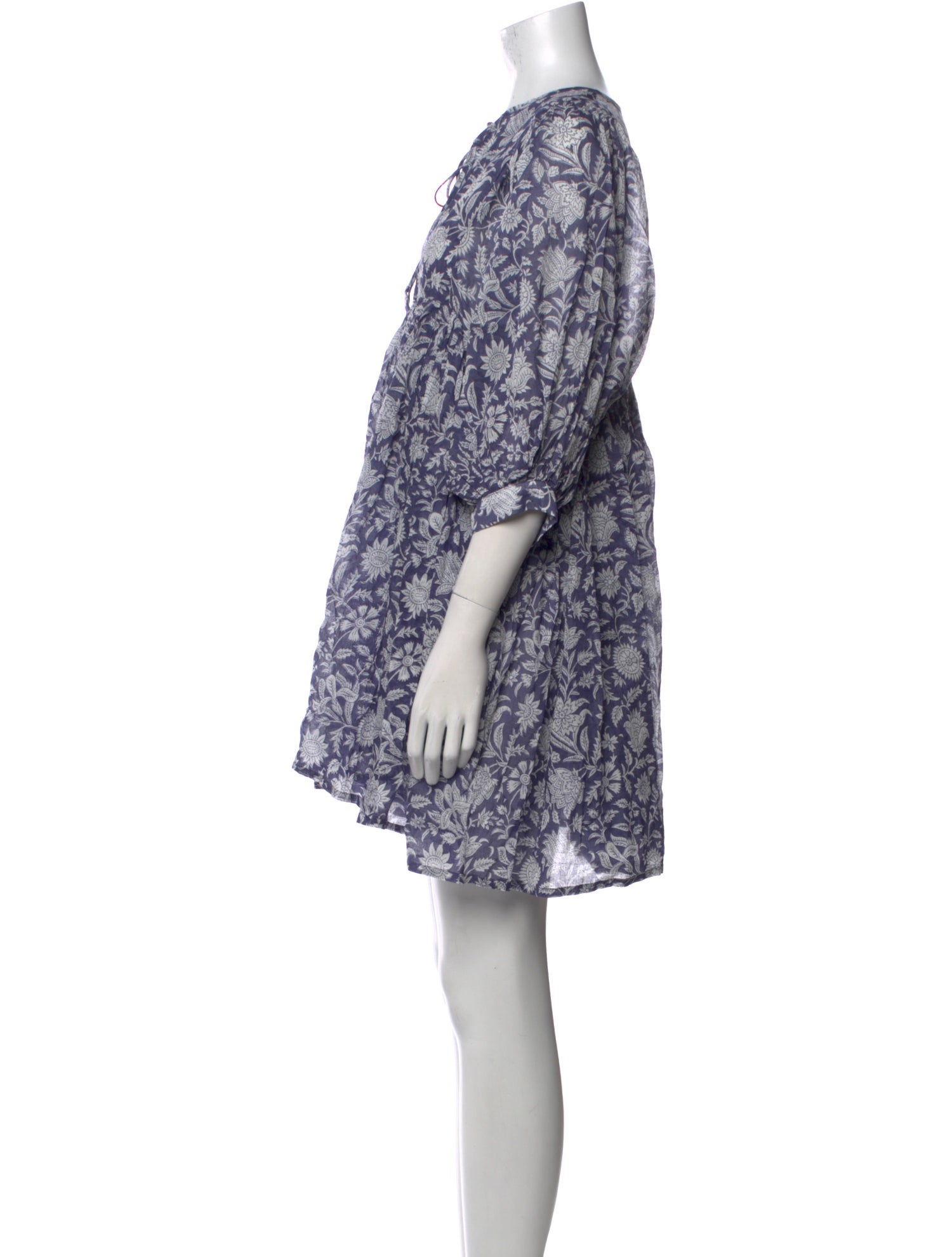 Daughters of India Floral Print Mini Dress