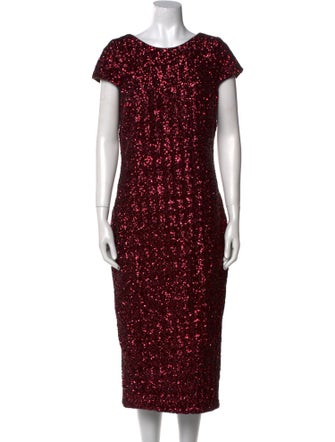 Dress The Population Graphic Print Midi Length Dress