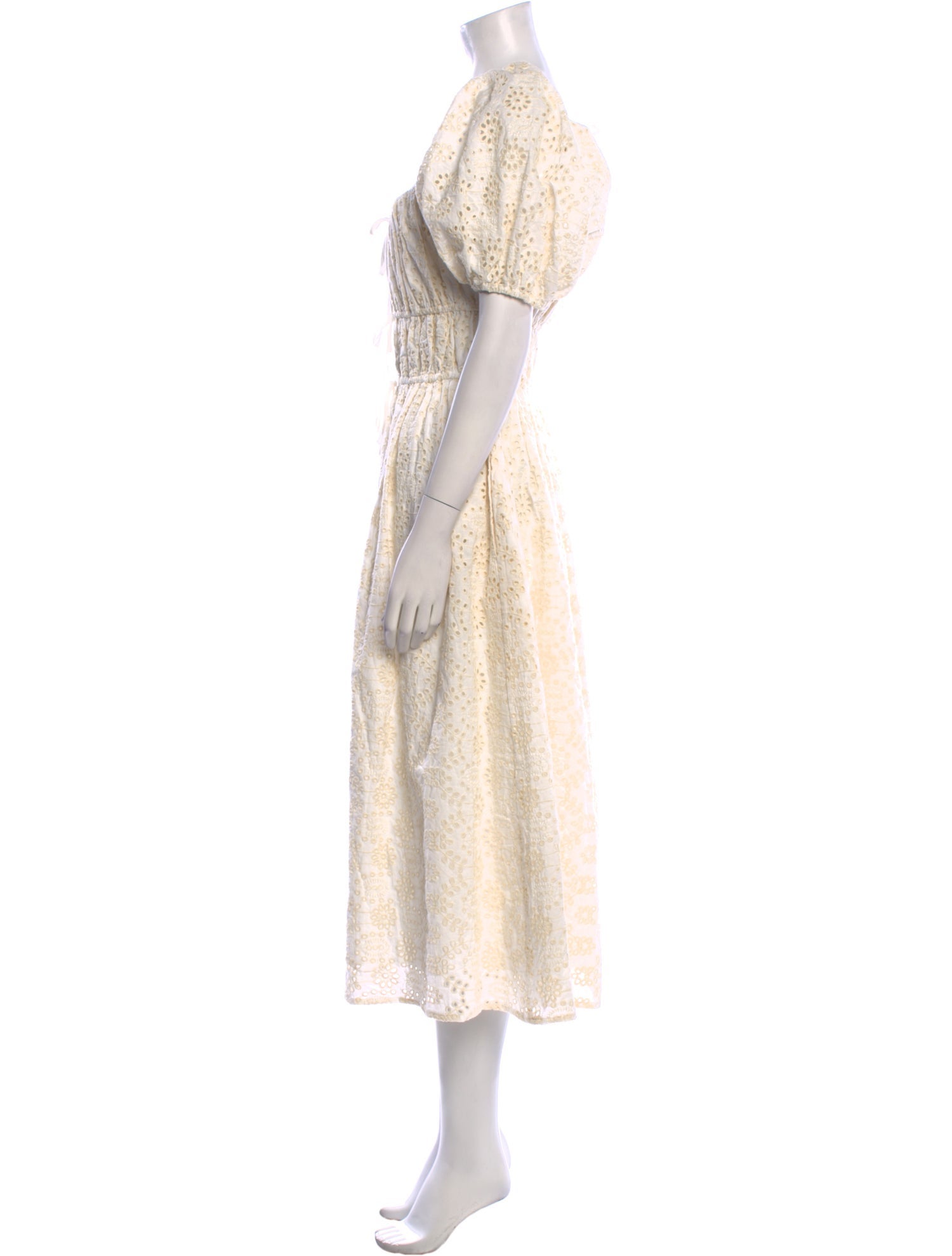 en saison Square Neckline Knee-Length Dress