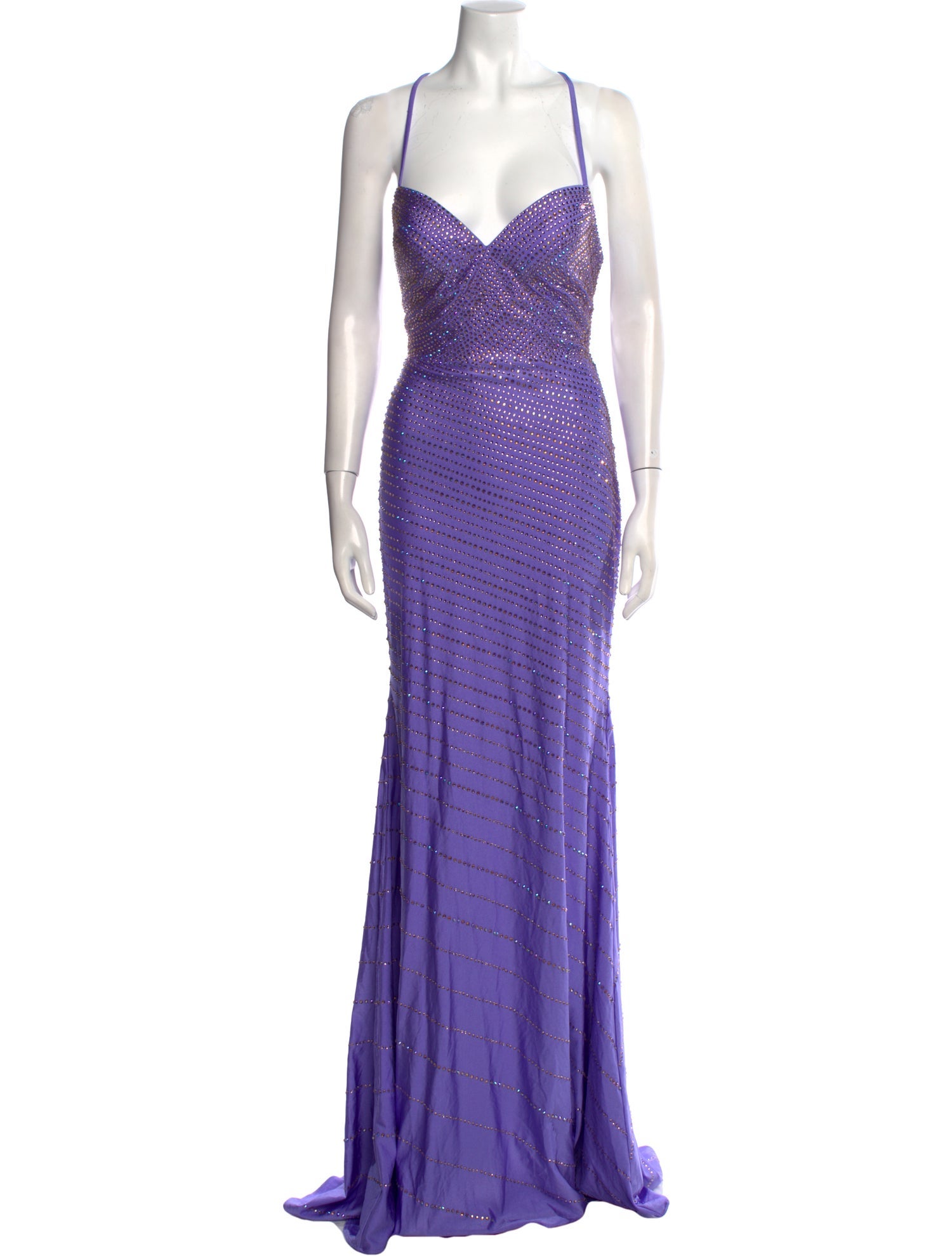 Faviana V-Neck Long Dress