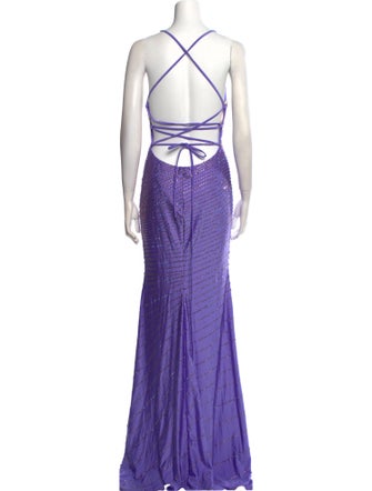 Faviana V-Neck Long Dress