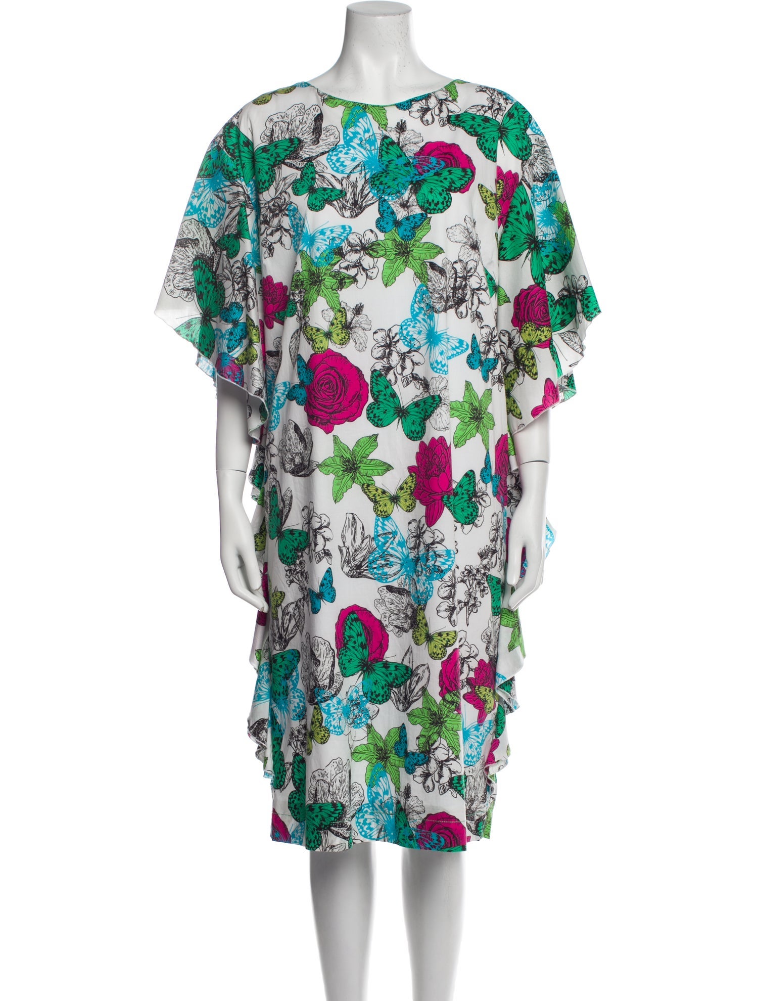 Fontana couture Floral Print Midi Length Dress