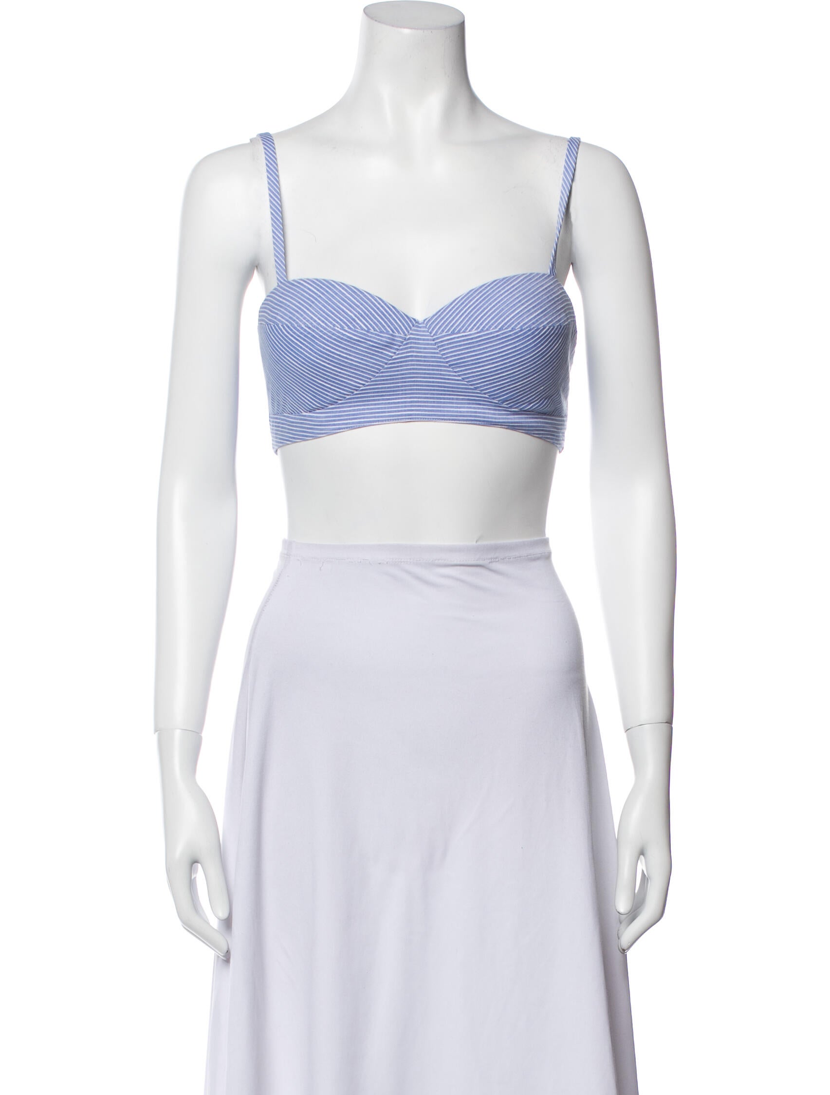 Favorite Daughter Striped Square Neckline Crop Top