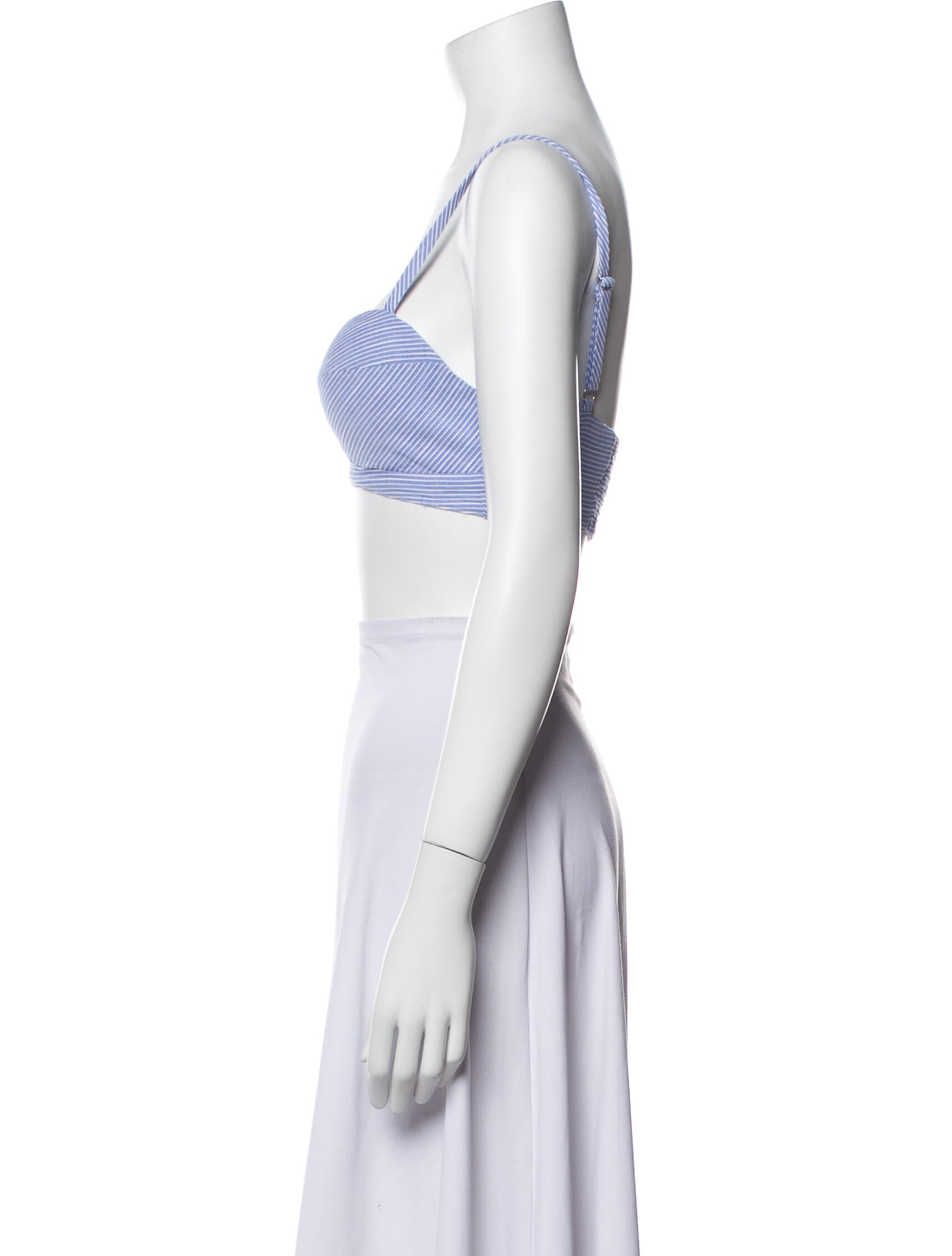 Favorite Daughter Striped Square Neckline Crop Top