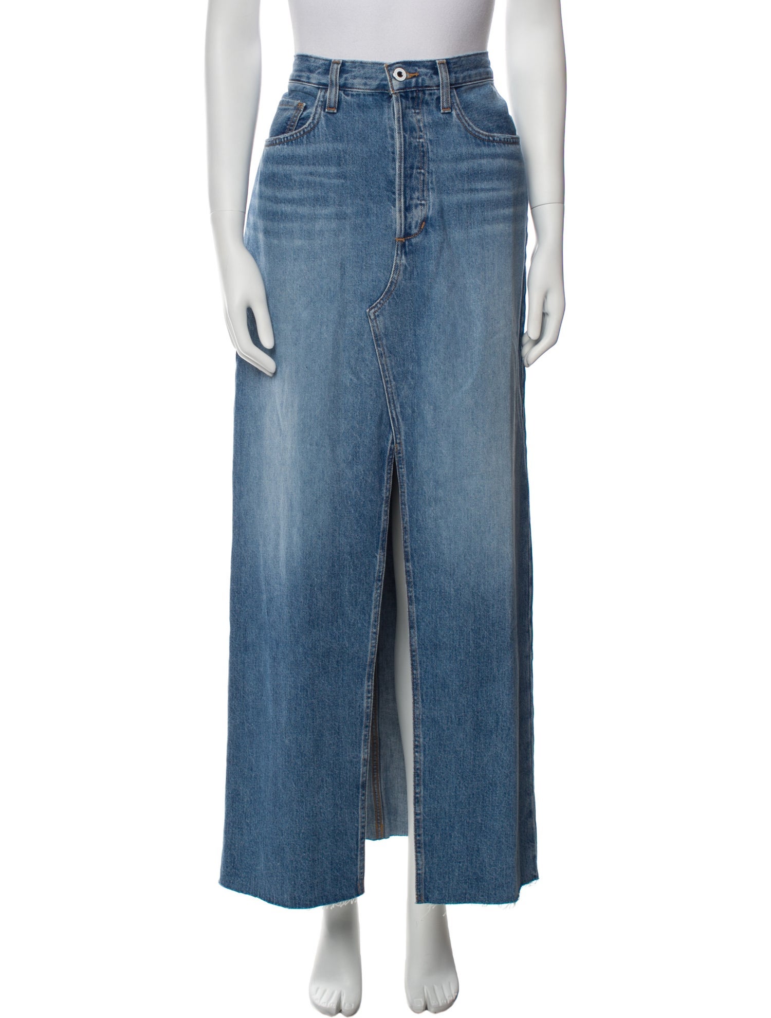 Favorite Daughter Distressed Accents Midi Length Skirt w/ Tags