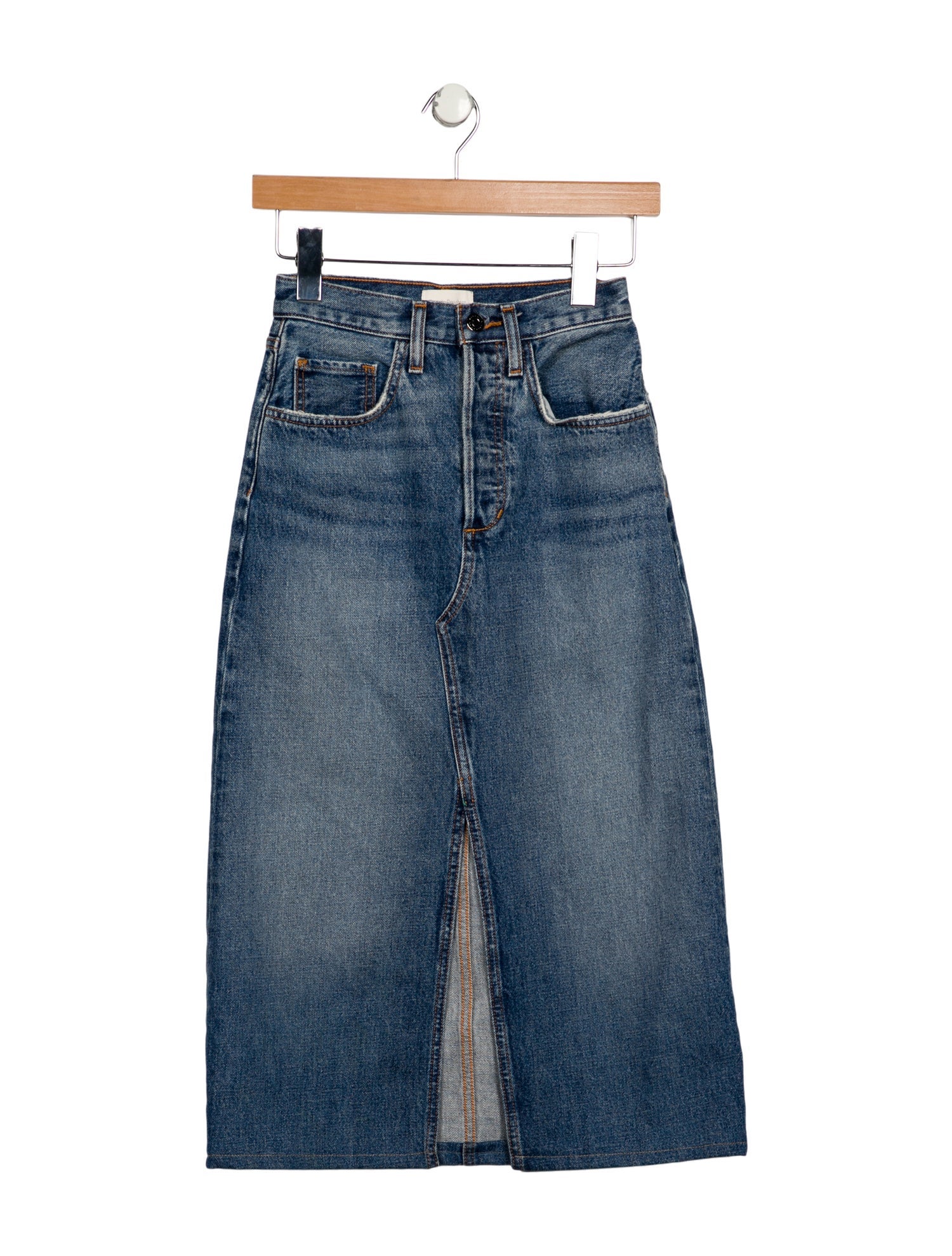 Favorite Daughter Embroidered Accent Midi Length Skirt