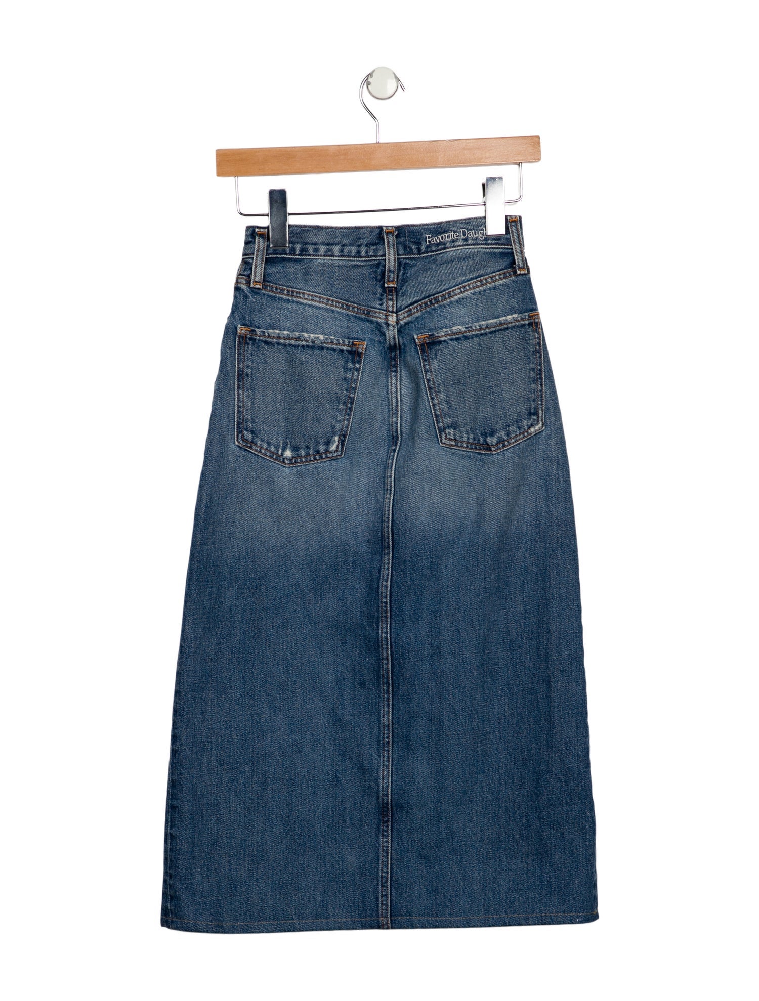 Favorite Daughter Embroidered Accent Midi Length Skirt