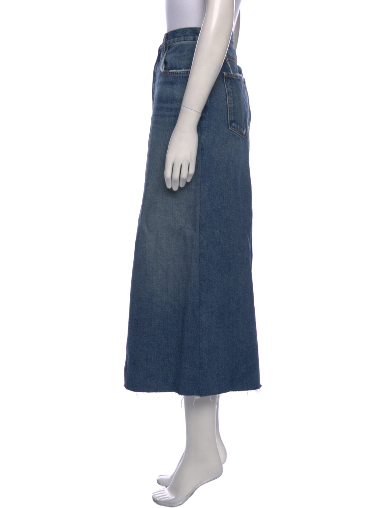Favorite Daughter Distressed Accents Midi Length Skirt w/ Tags