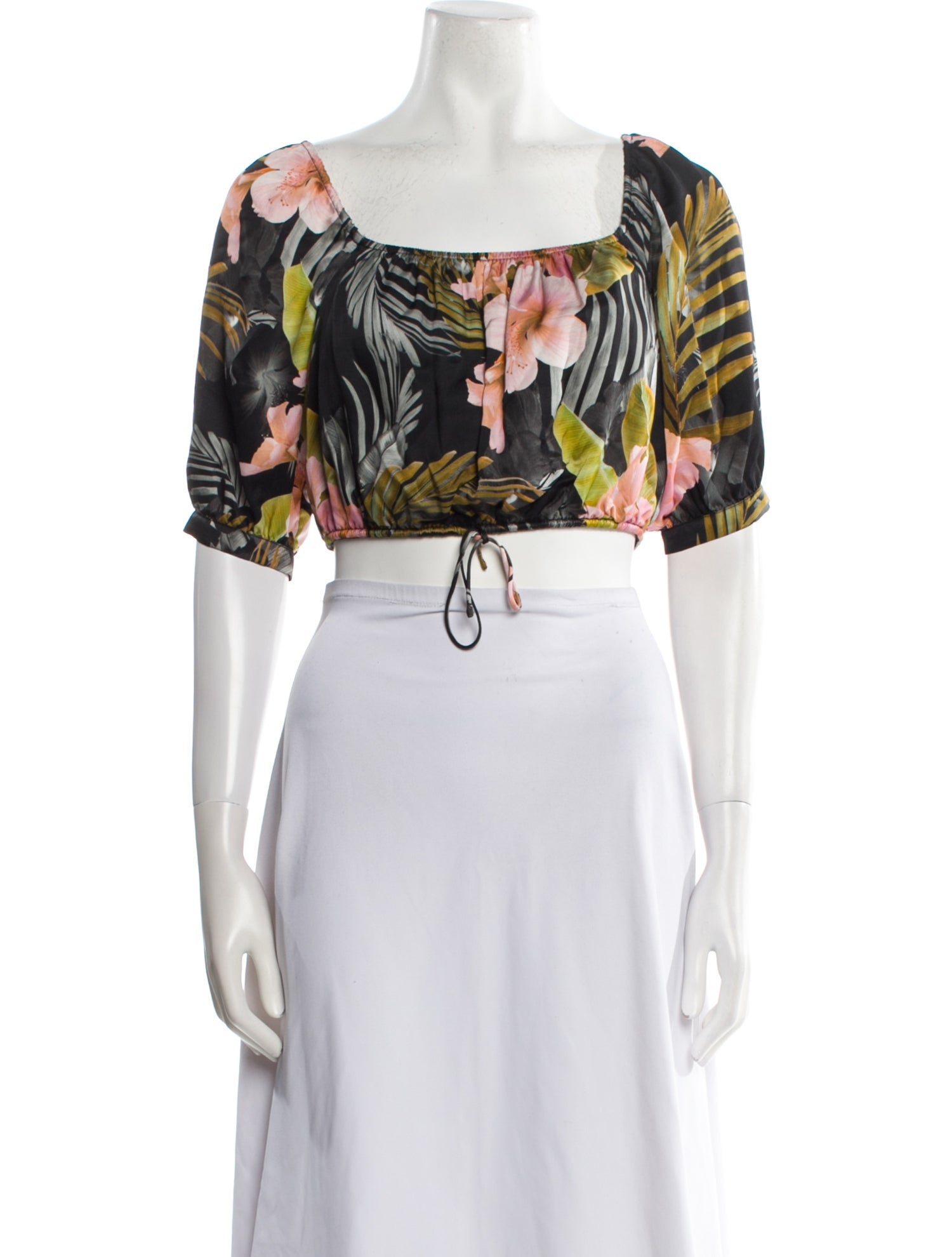 Favorite Daughter Floral Print Square Neckline Crop Top w/ Tags