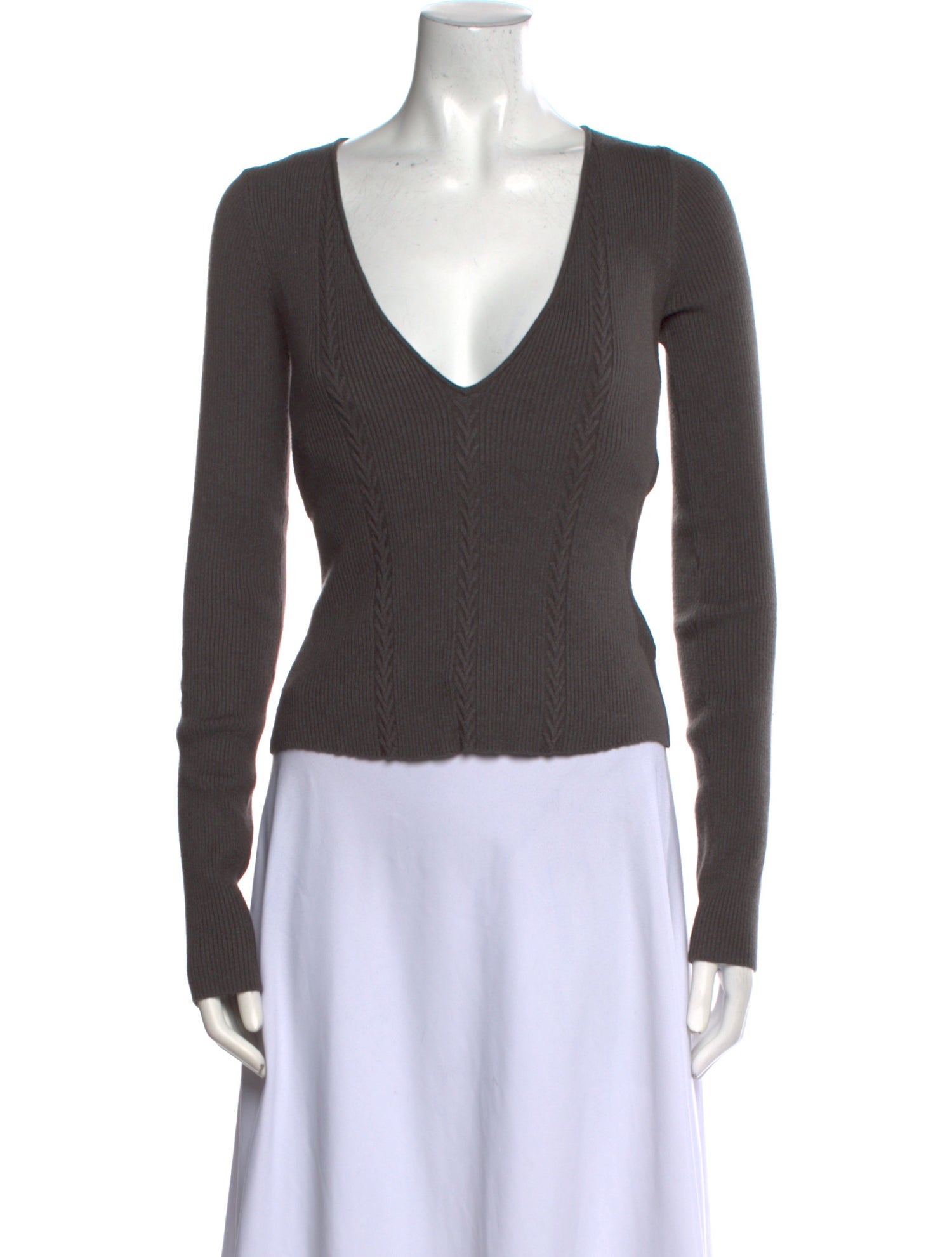 Favorite Daughter Plunge Neckline Long Sleeve Top