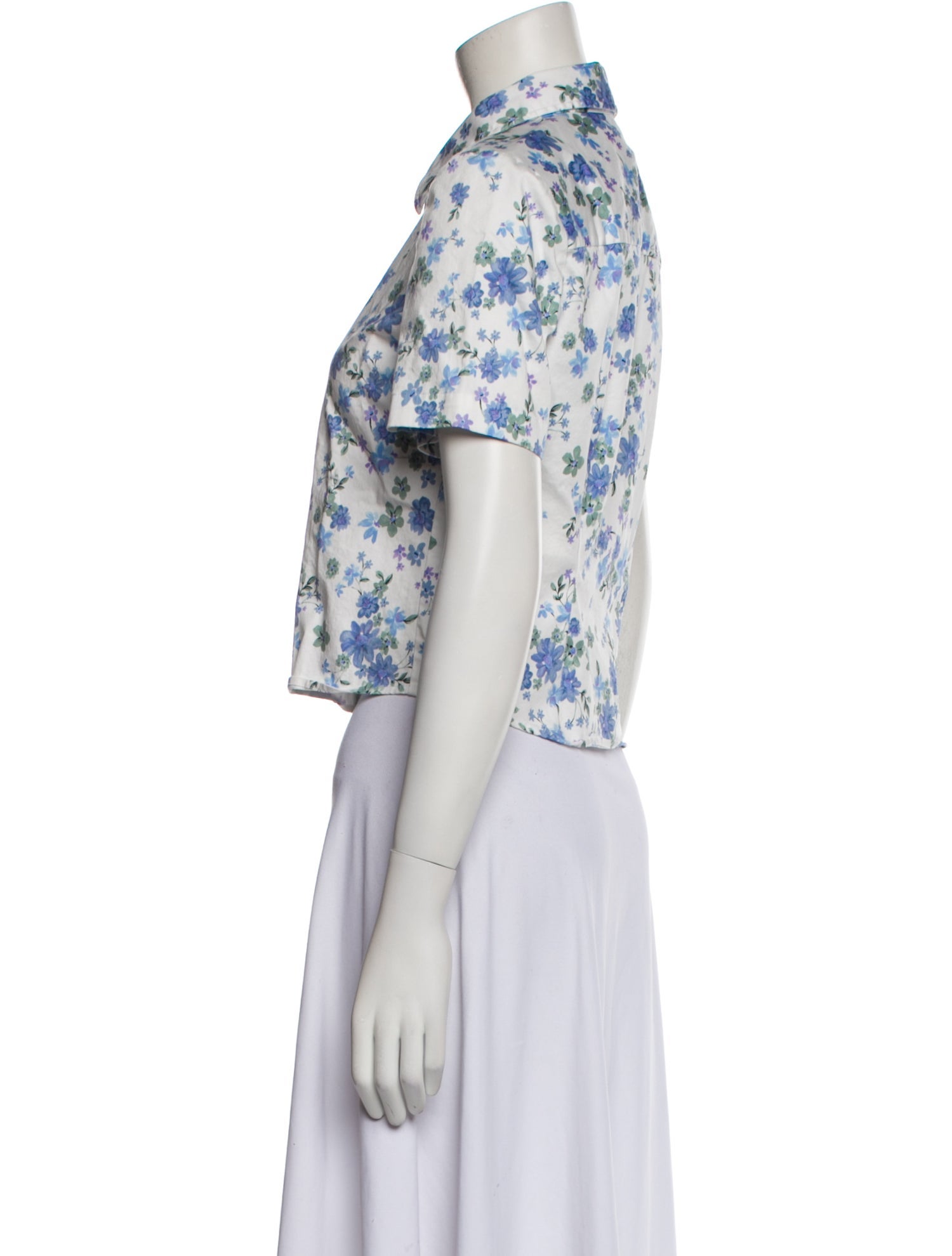 Favorite Daughter Floral Print Short Sleeve Crop Top