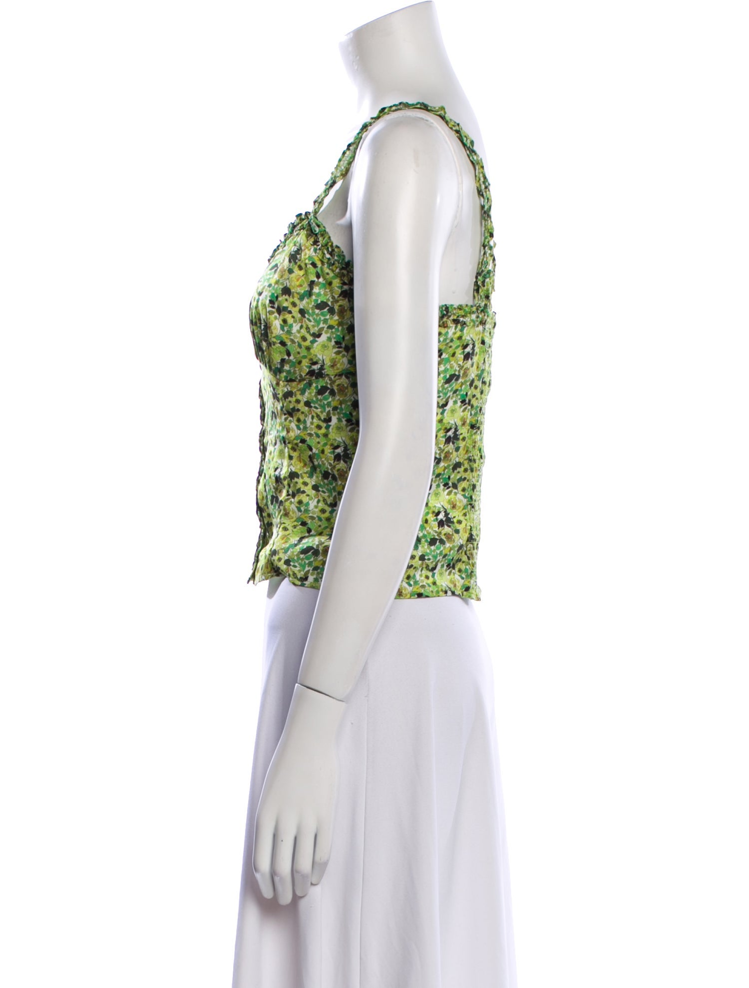 Favorite Daughter Floral Print Square Neckline Crop Top w/ Tags