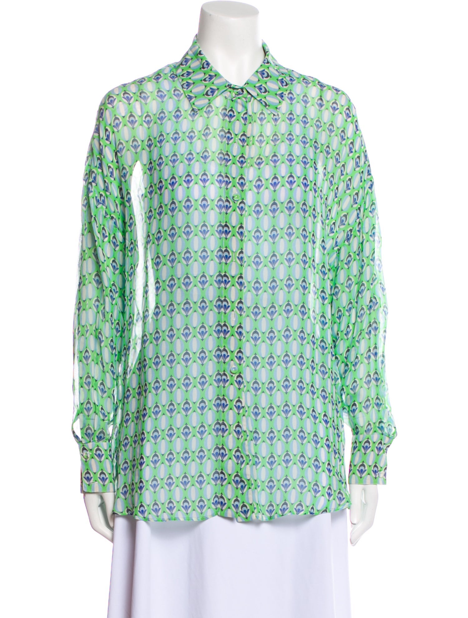 Favorite Daughter Printed Long Sleeve Button-Up Top