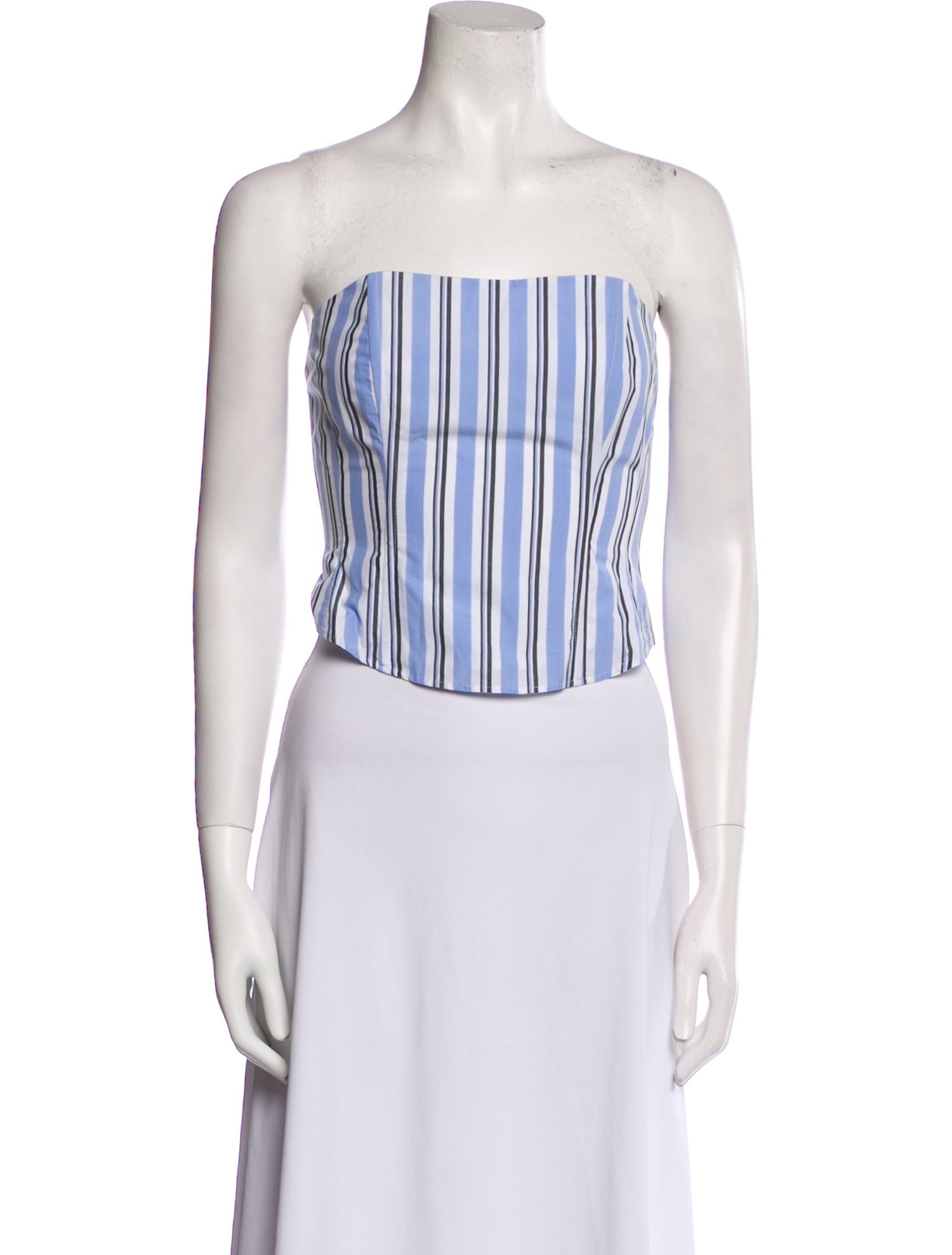 Favorite Daughter Striped Strapless Crop Top