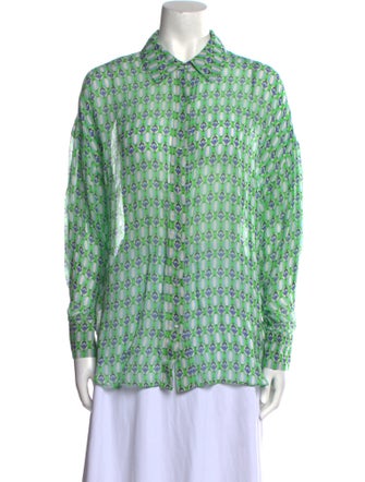 Favorite Daughter Printed Long Sleeve Button-Up Top