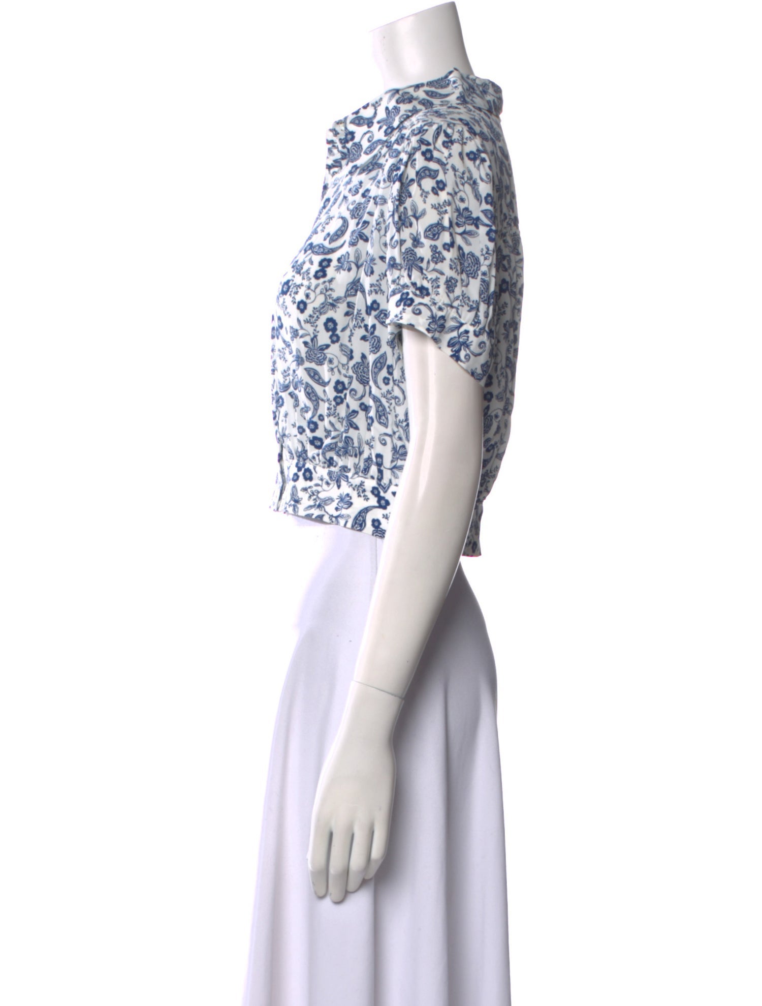 Favorite Daughter Printed Short Sleeve Crop Top