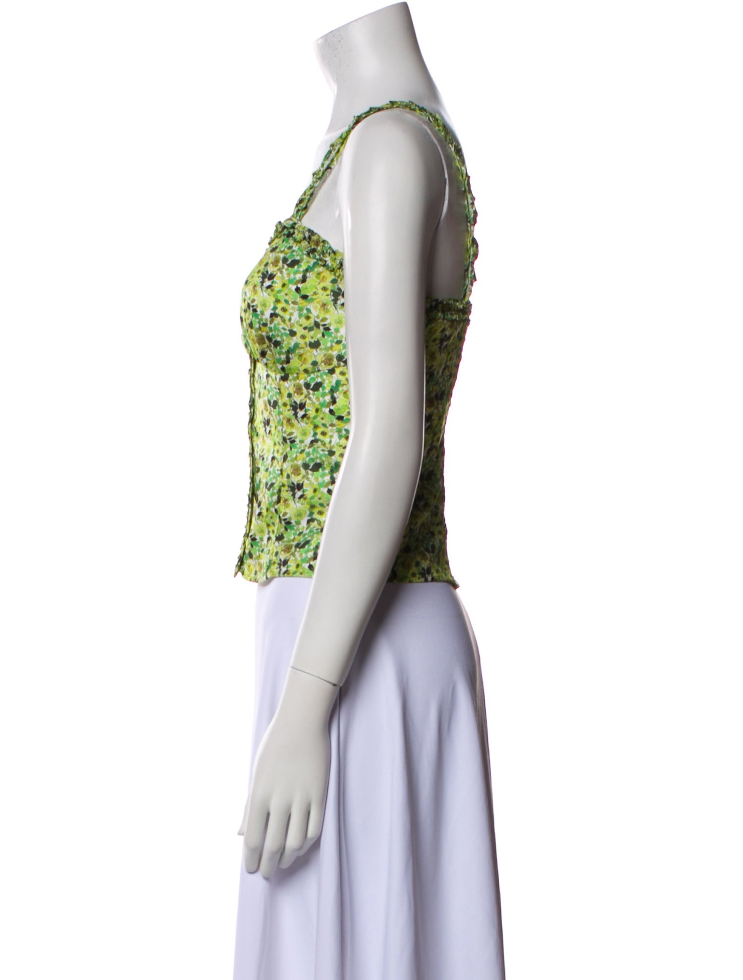Favorite Daughter Floral Print Square Neckline Crop Top w/ Tags