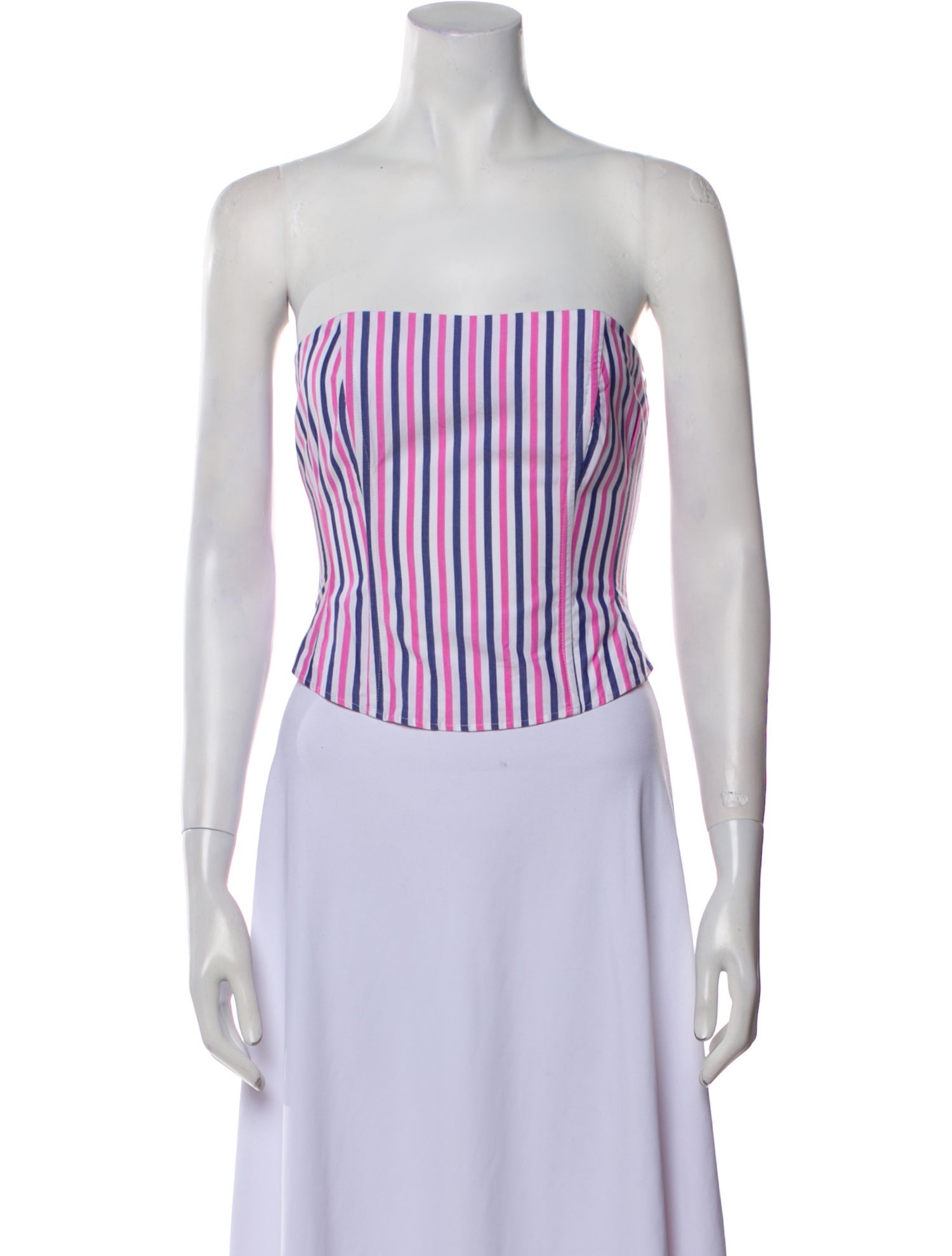 Favorite Daughter Striped Strapless Crop Top