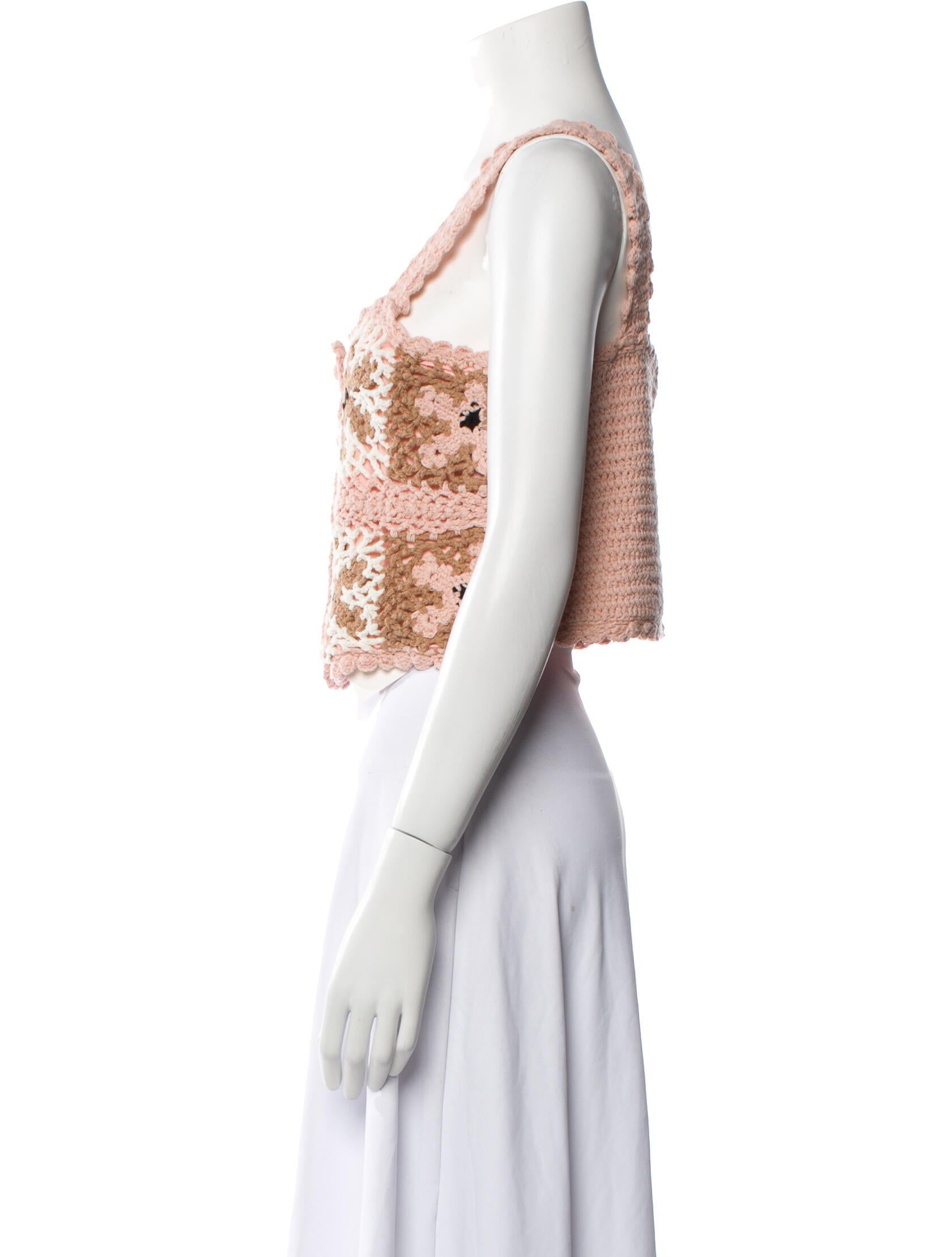 Favorite Daughter Patterned Square Neckline Crop Top