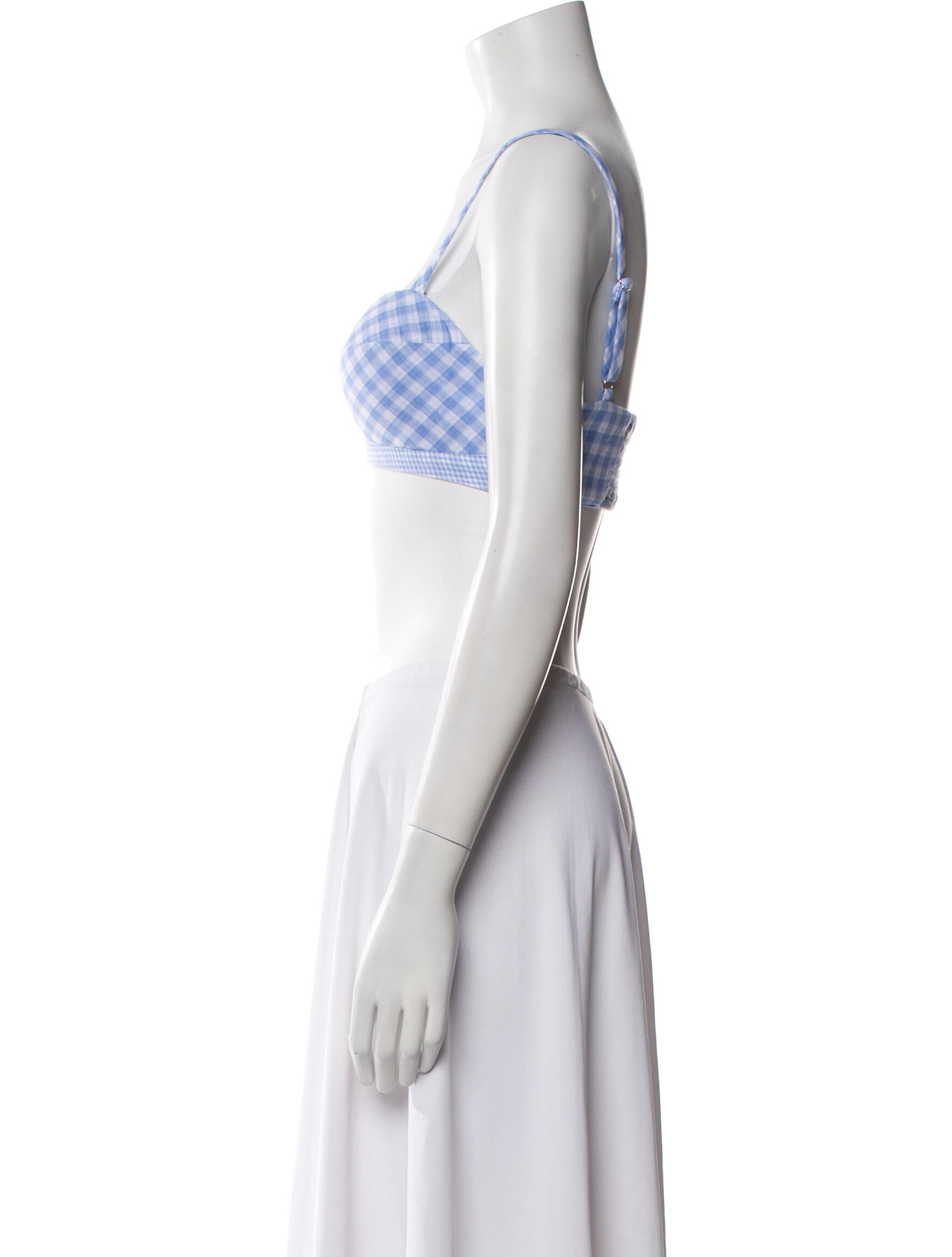 Favorite Daughter Plaid Print Square Neckline Crop Top w/ Tags