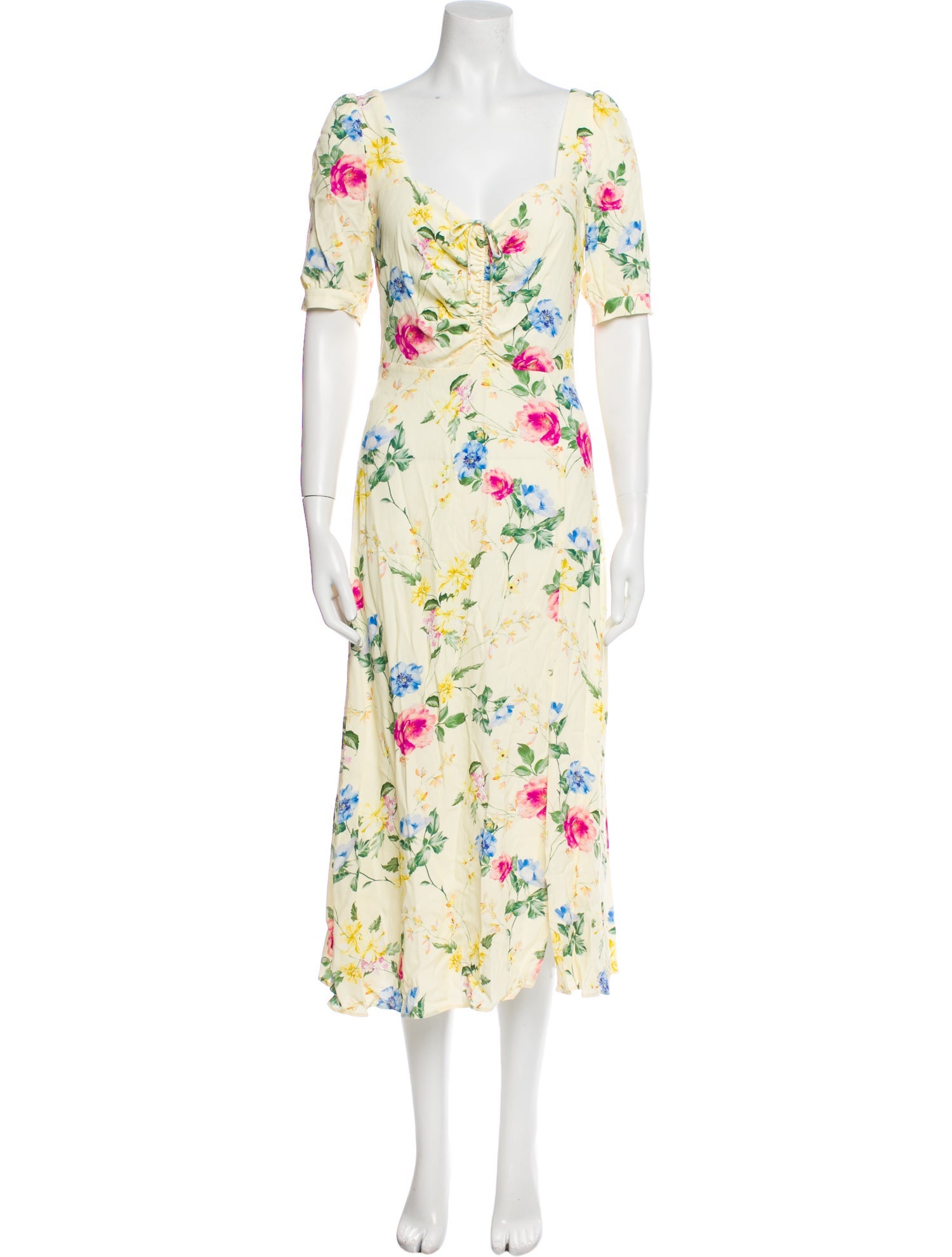 Favorite Daughter Floral Print Midi Length Dress