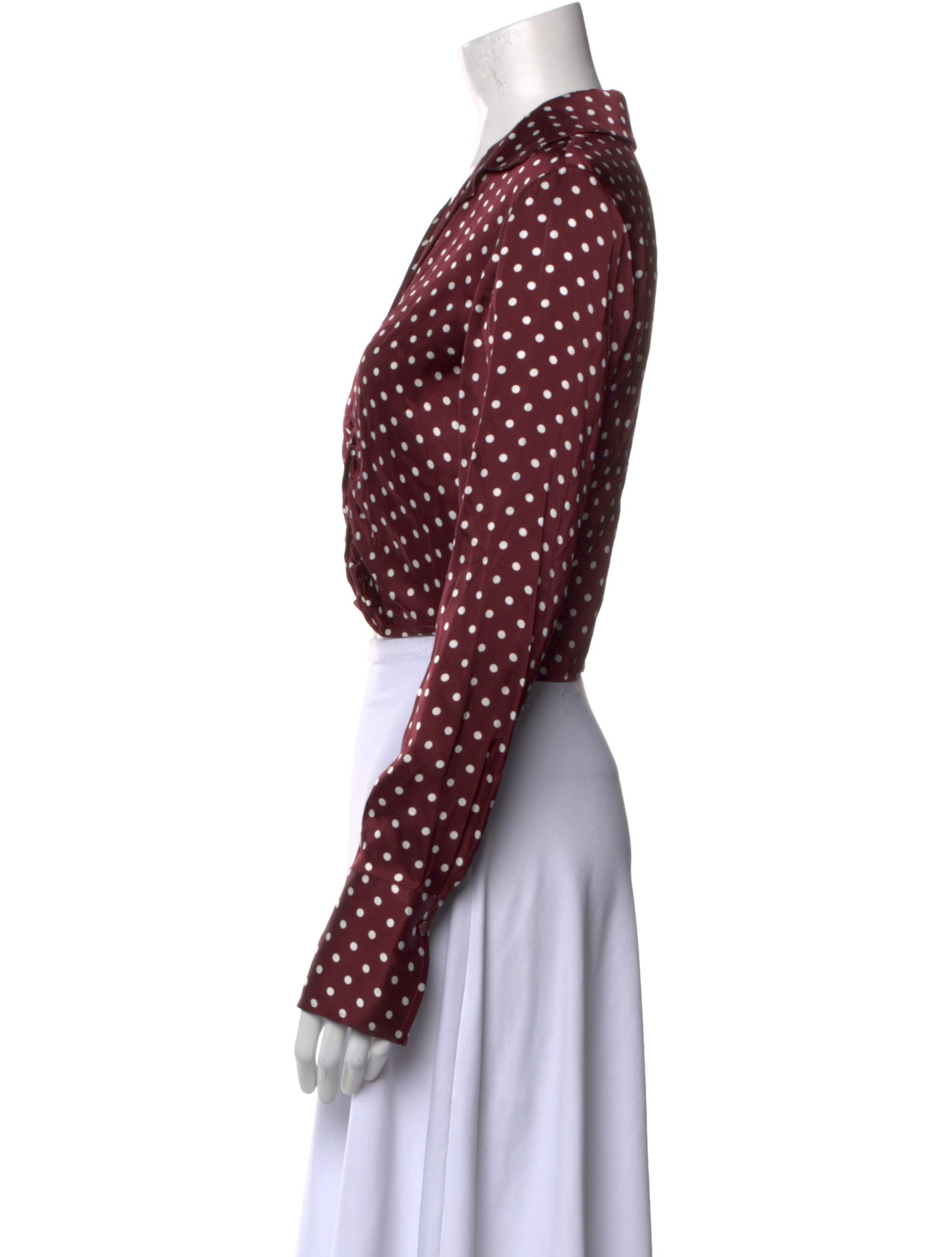 Favorite Daughter Polka Dot Print V-Neck Crop Top