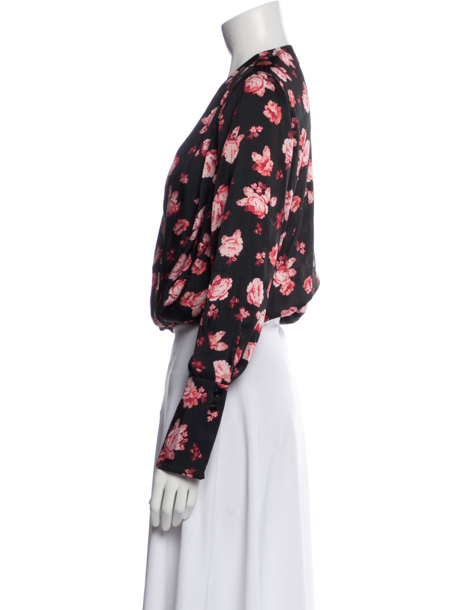 Favorite Daughter Floral Print V-Neck Crop Top