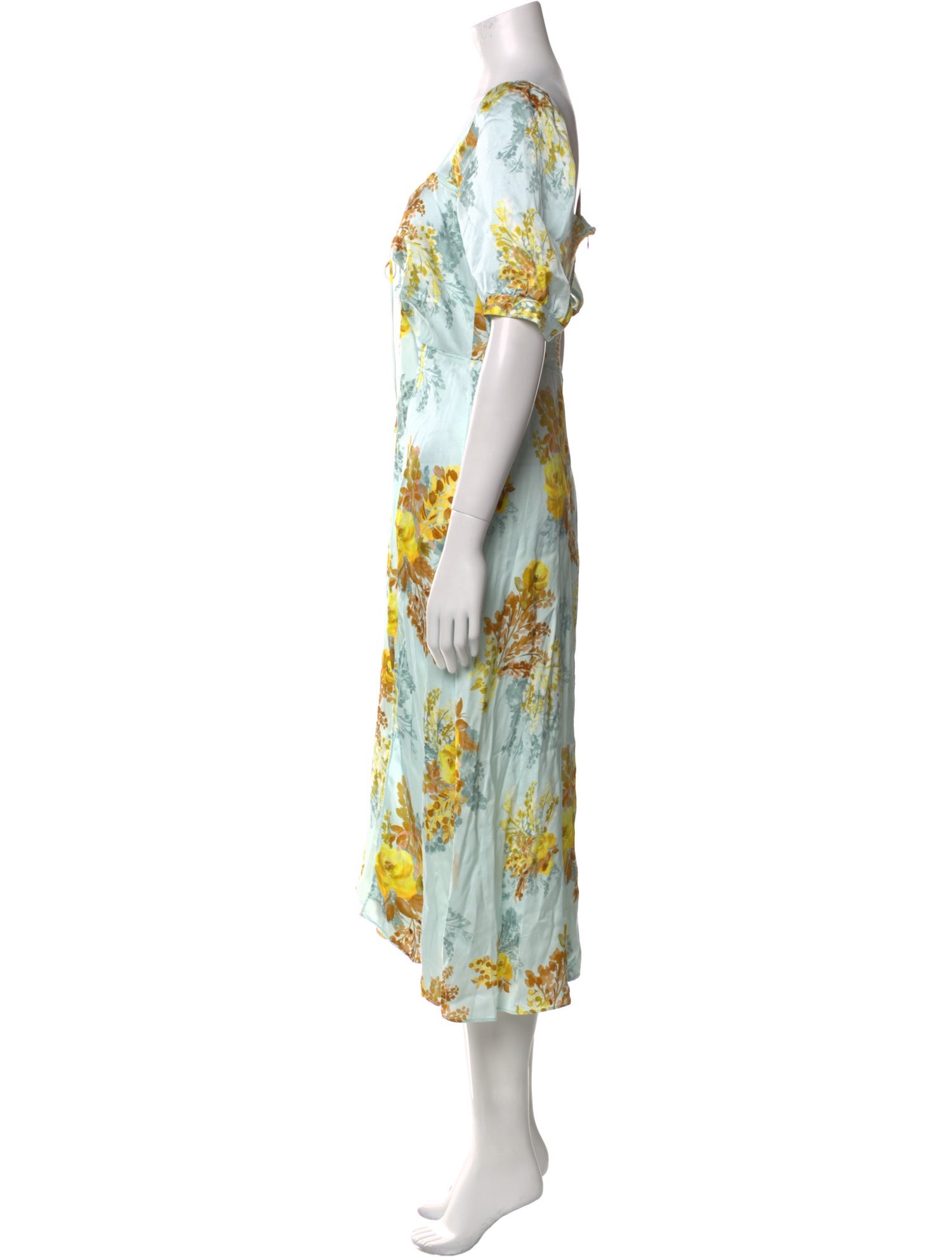 Favorite Daughter Floral Print Midi Length Dress