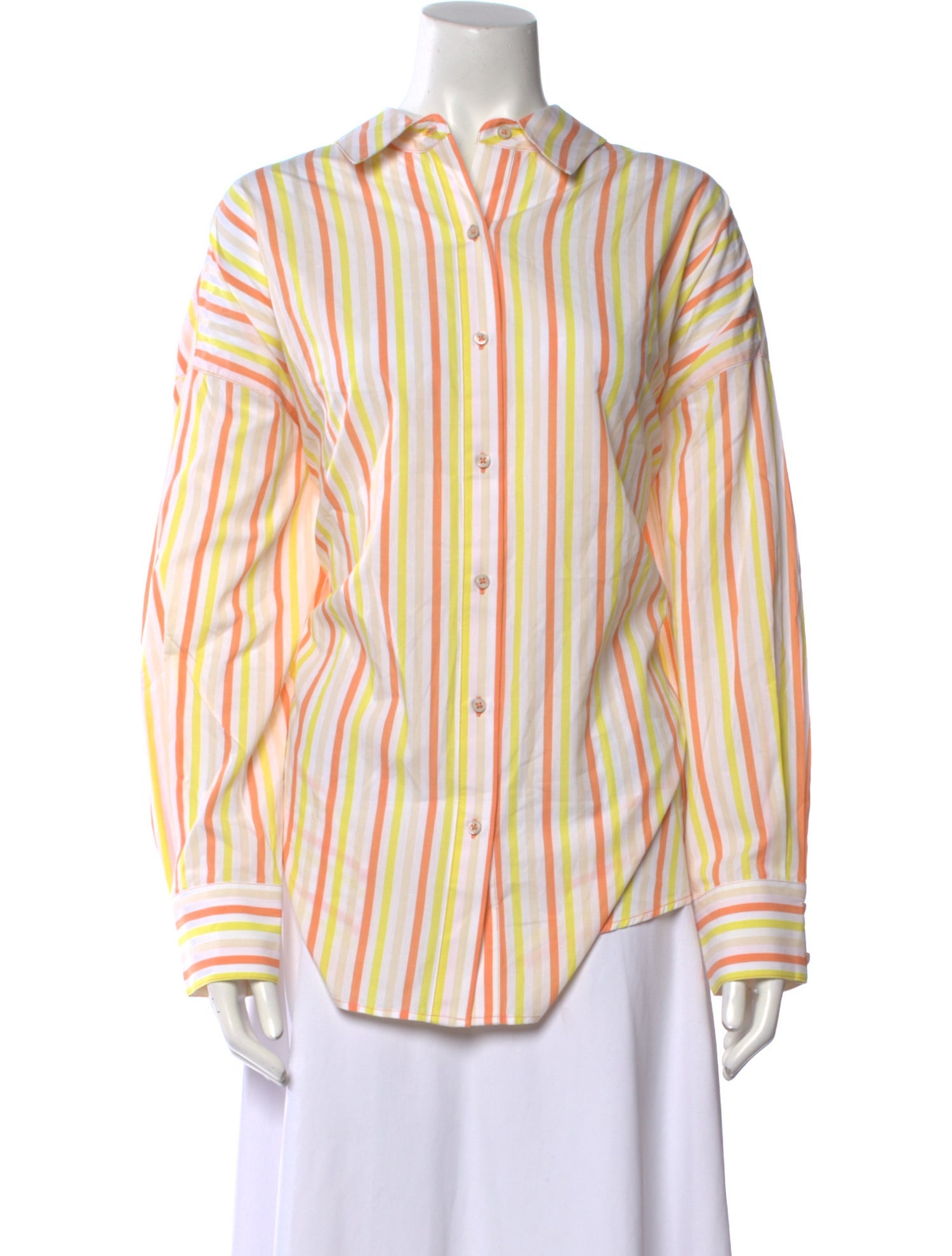 Favorite Daughter Striped Mock Neck Button-Up Top w/ Tags