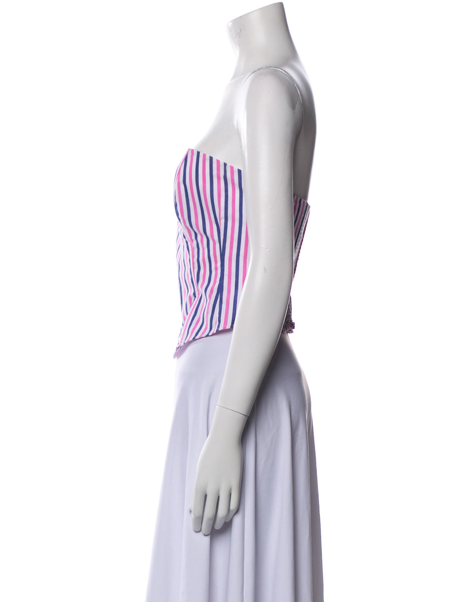 Favorite Daughter Striped Strapless Crop Top