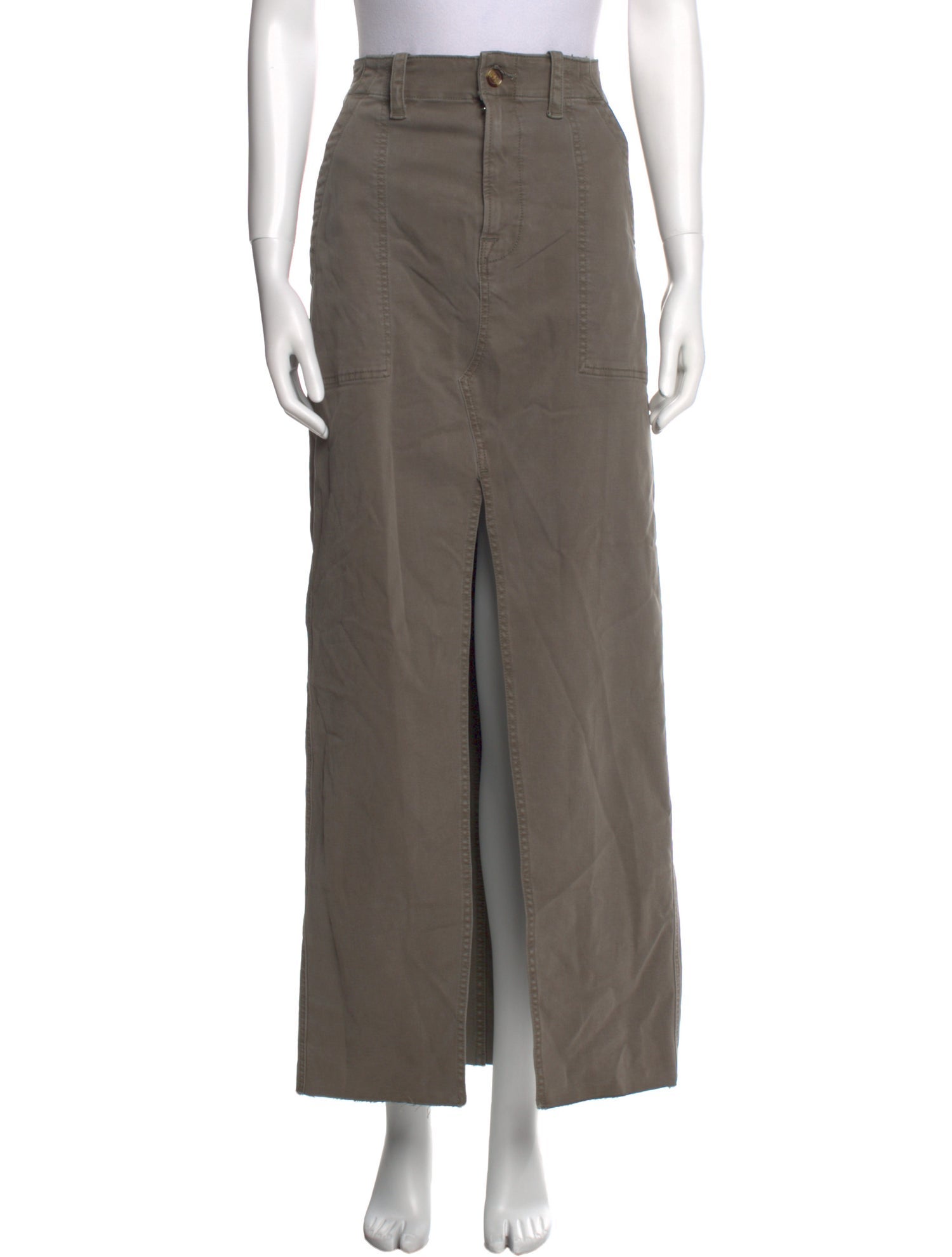 Favorite Daughter Raw-Edge Trim Long Skirt