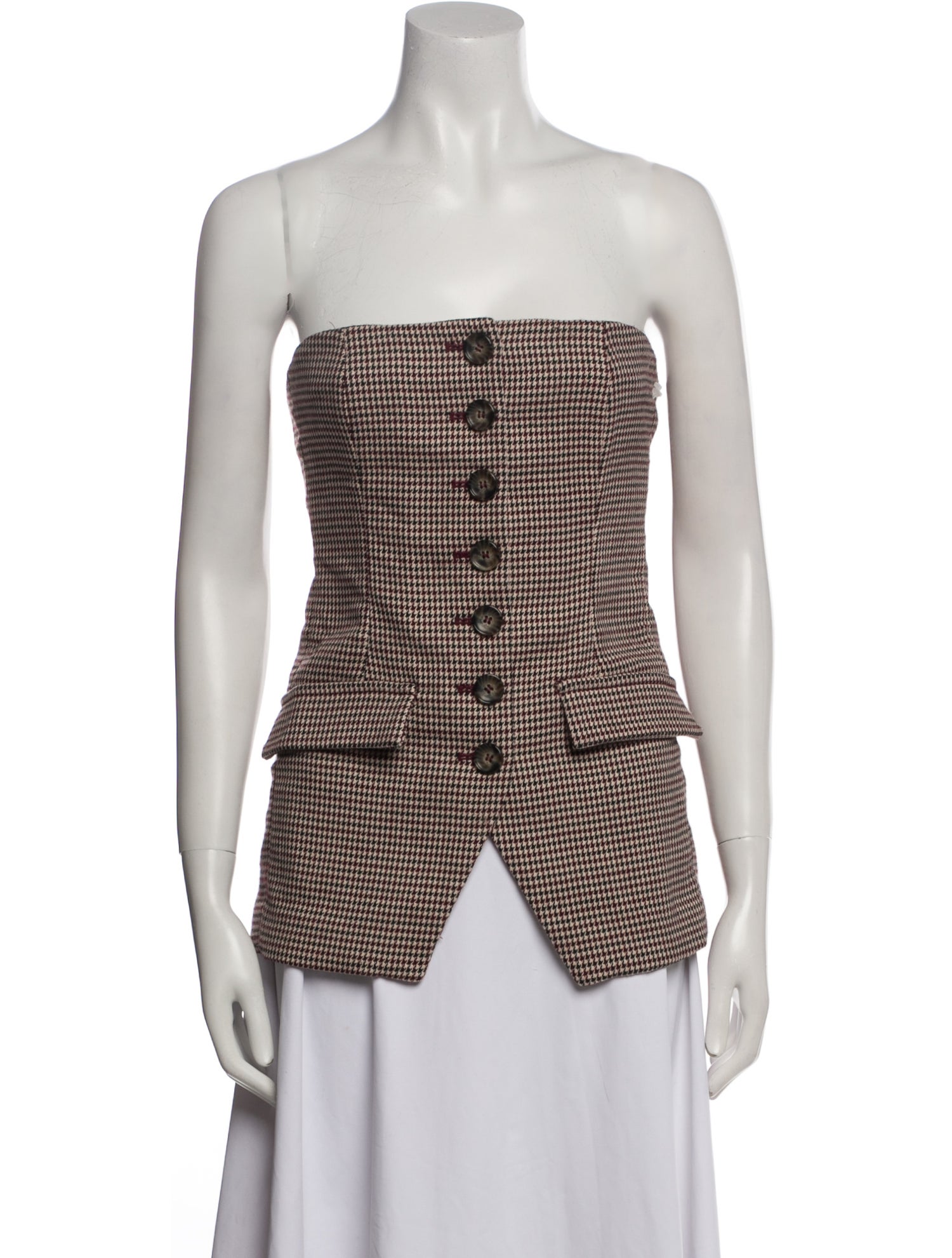 Favorite Daughter Paisley Print Strapless Top