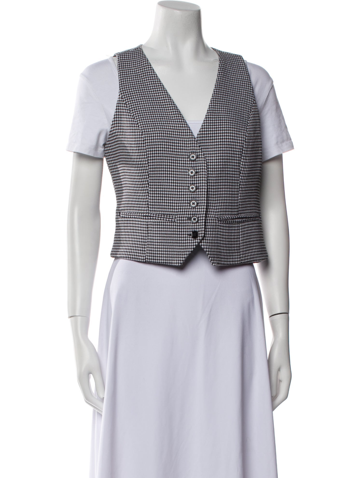 Favorite Daughter Houndstooth Print Vest