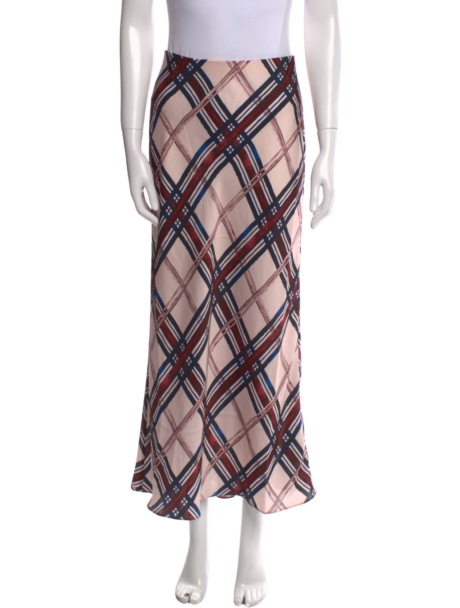Favorite Daughter Plaid Print Midi Length Skirt