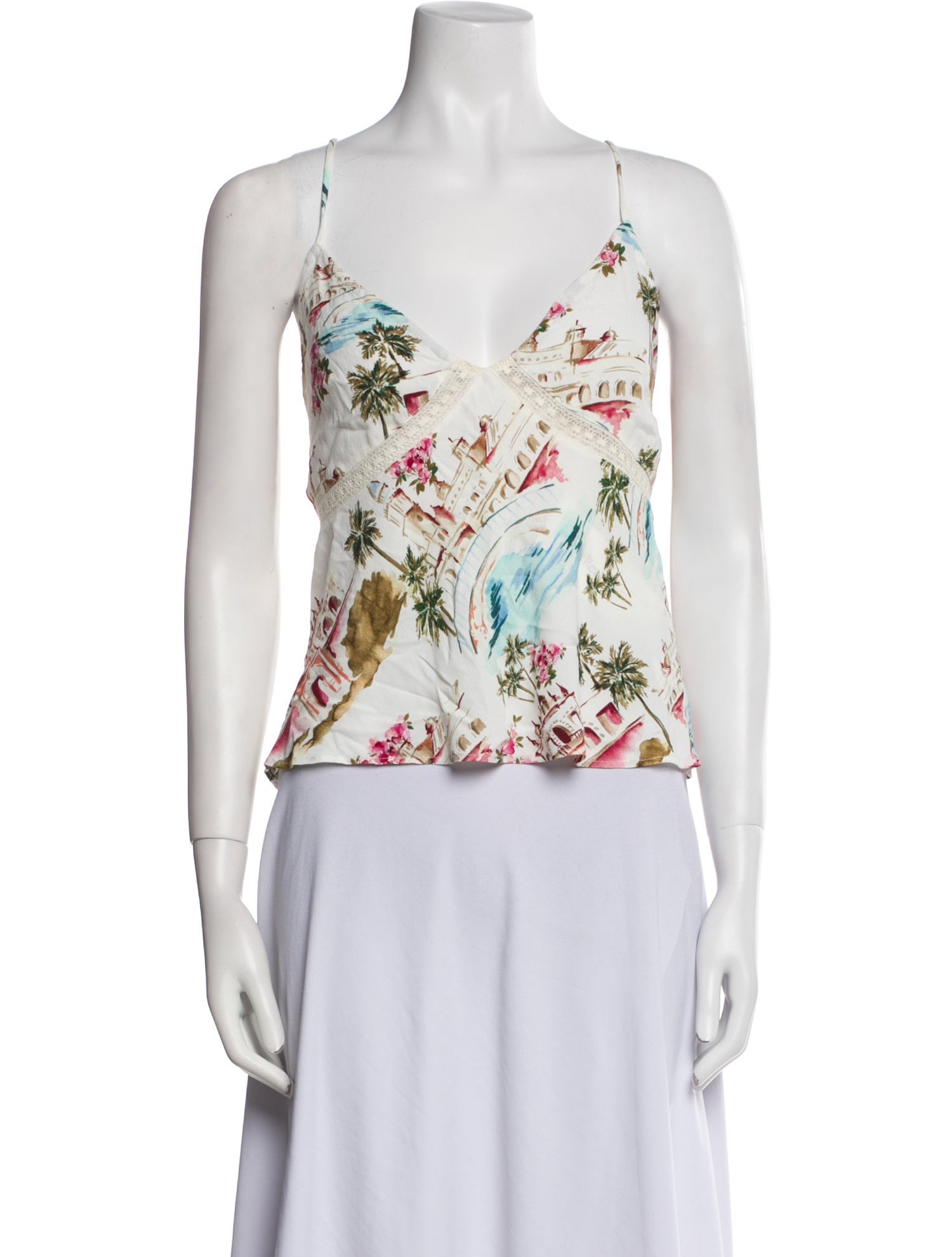 Favorite Daughter Floral Print V-Neck Top