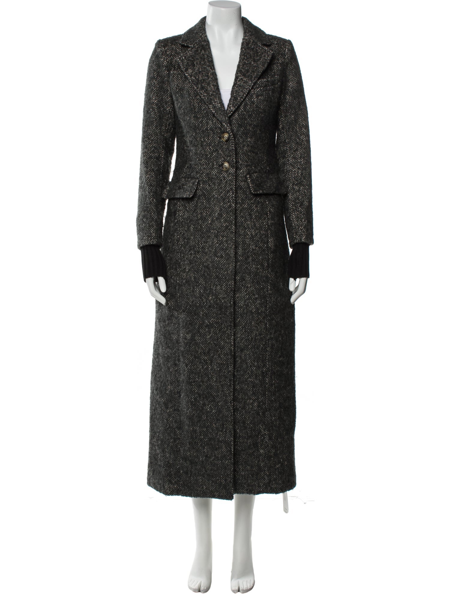 Favorite Daughter Wool Tweed Pattern Peacoat