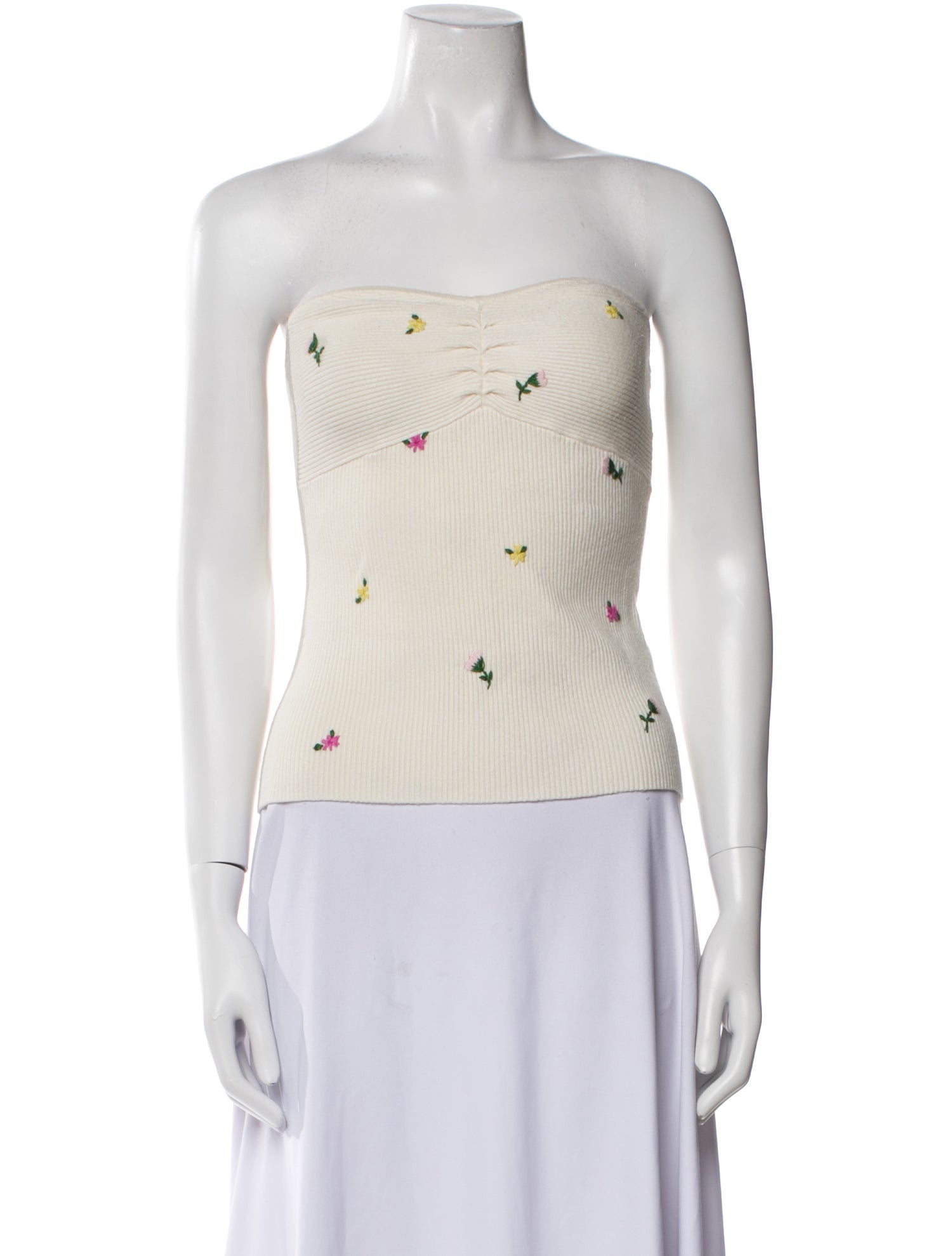 Favorite Daughter Printed Strapless Crop Top