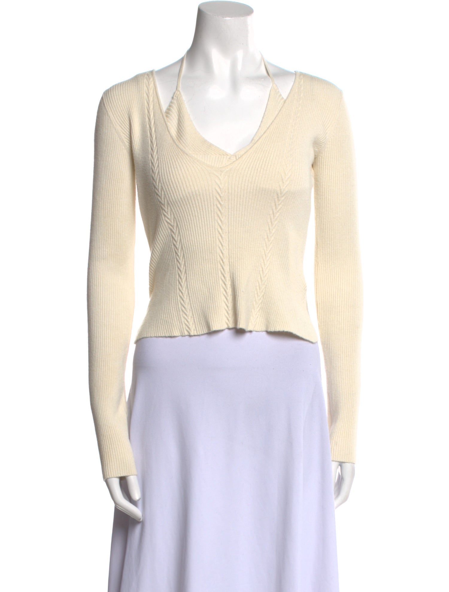 Favorite Daughter V-Neck Long Sleeve Crop Top